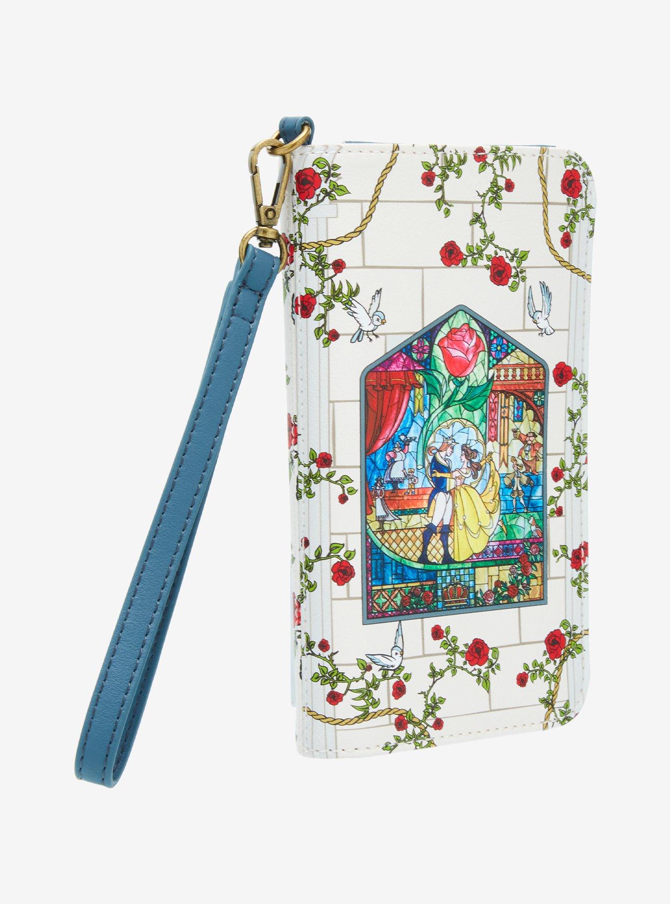 Loungefly Disney Beauty And The Beast Stained Glass Tech Wallet, , hi-res