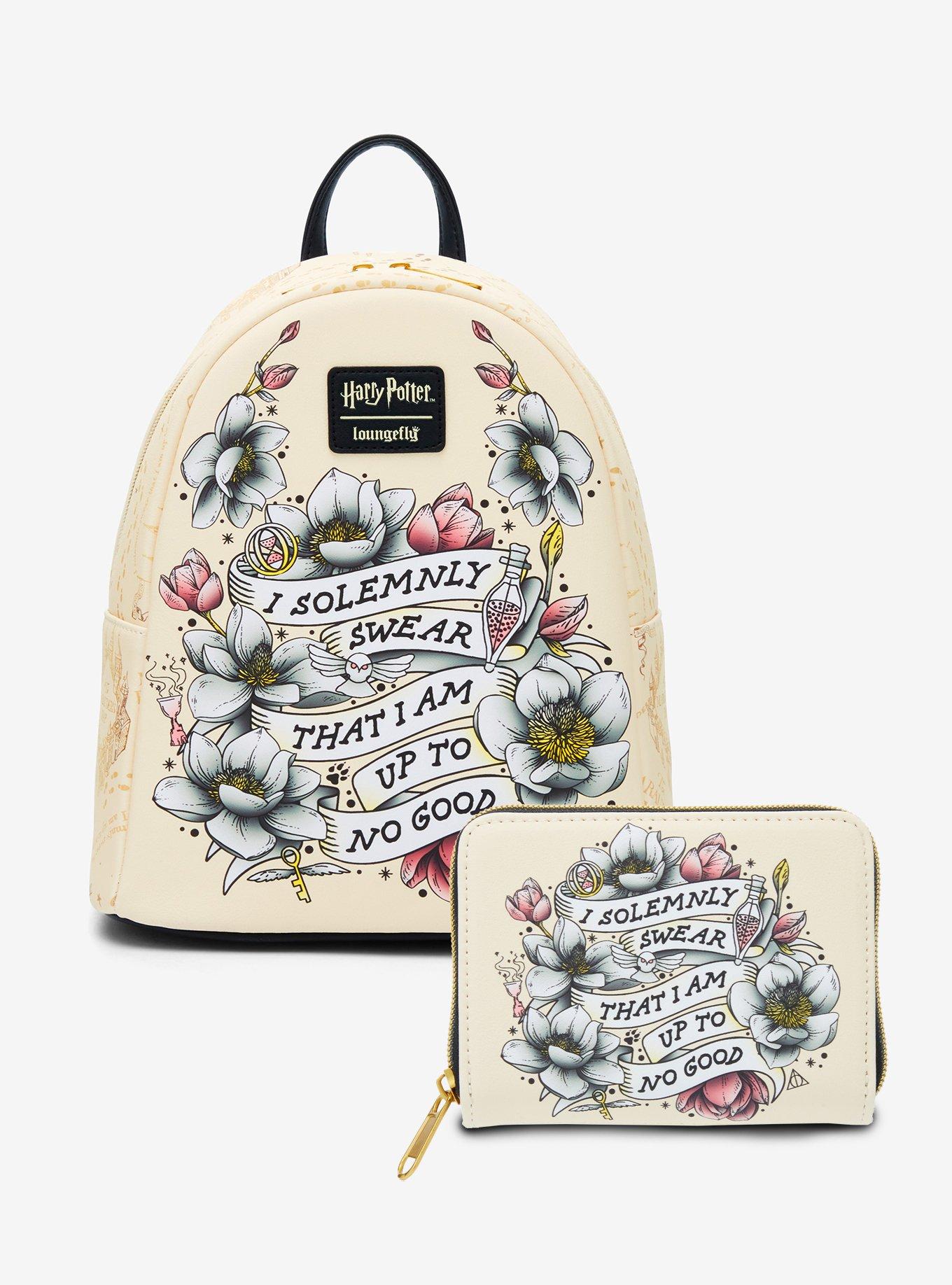 Loungefly Harry Potter Marauder's Map Floral Mini Backpack, , alternate