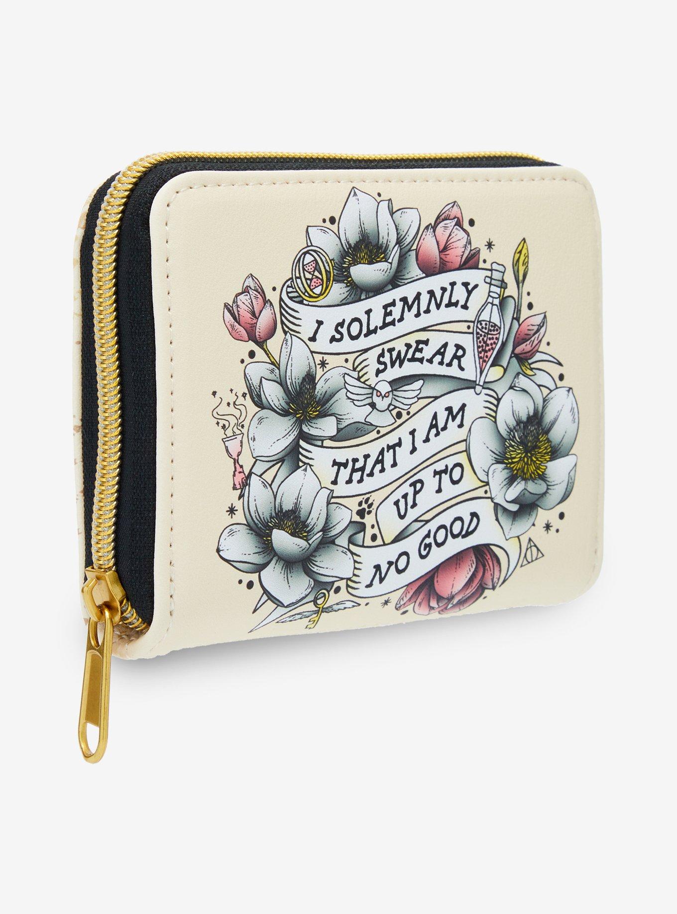 Loungefly Harry Potter Marauder's Map Floral Mini Zipper Wallet