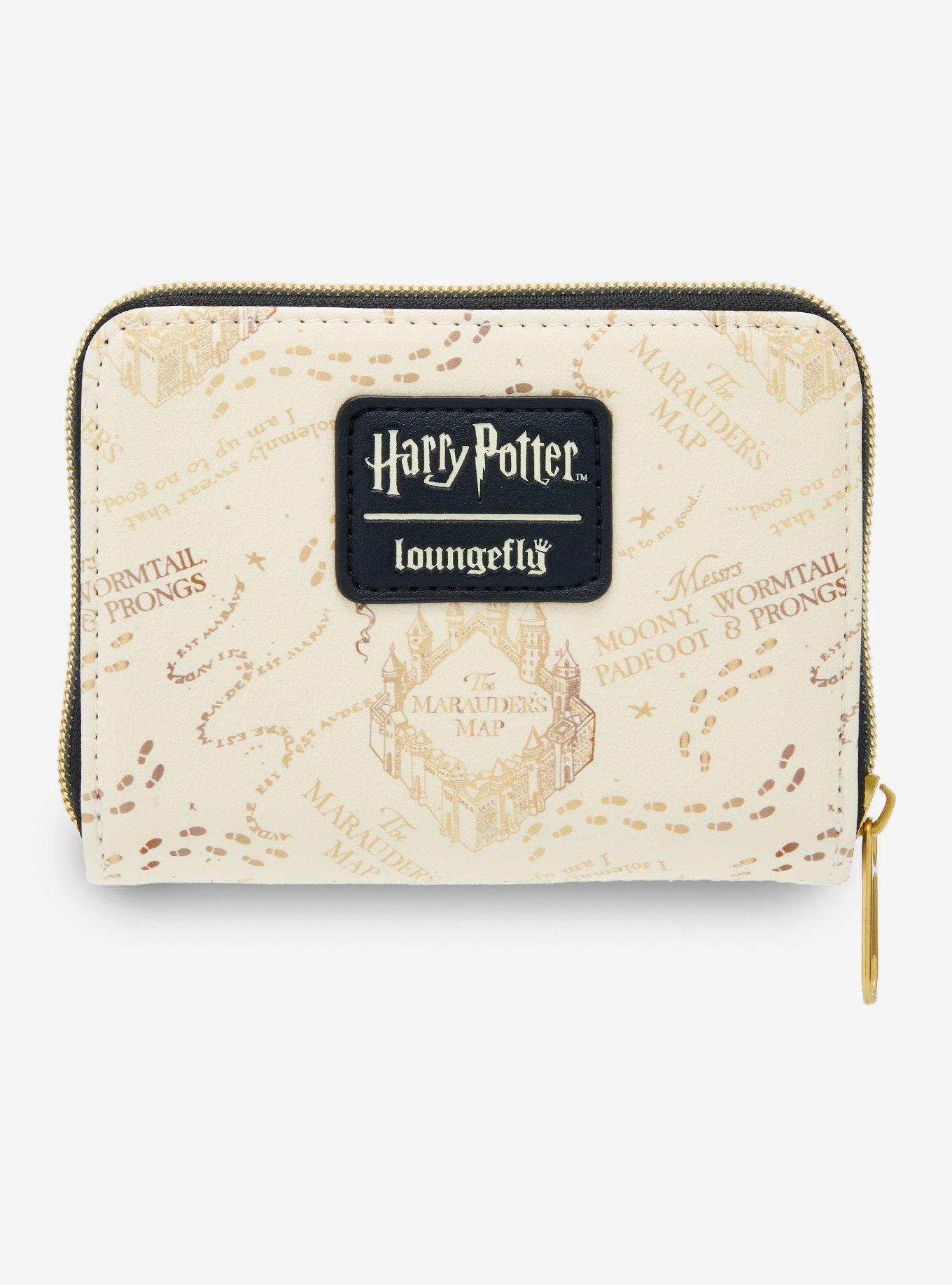 Loungefly Harry Potter Marauder's Map Floral Mini Zipper Wallet, , alternate
