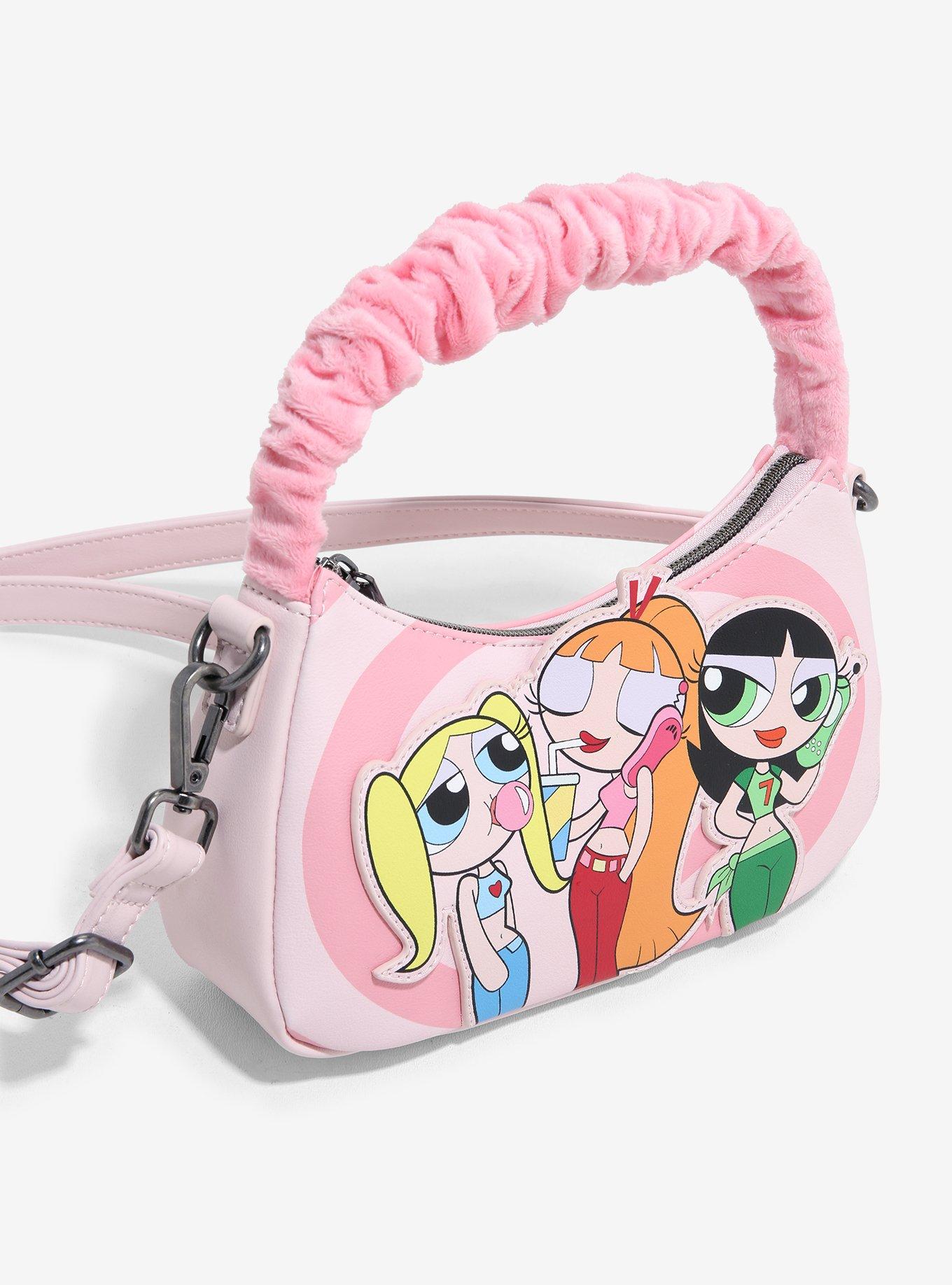 Loungefly The Powerpuff Girls Fuzzy Handle Crossbody Bag, , alternate