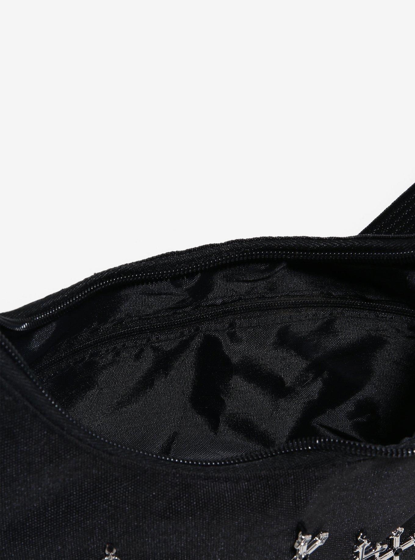 Gothic Crosses Nylon Shoulder Bag, , alternate
