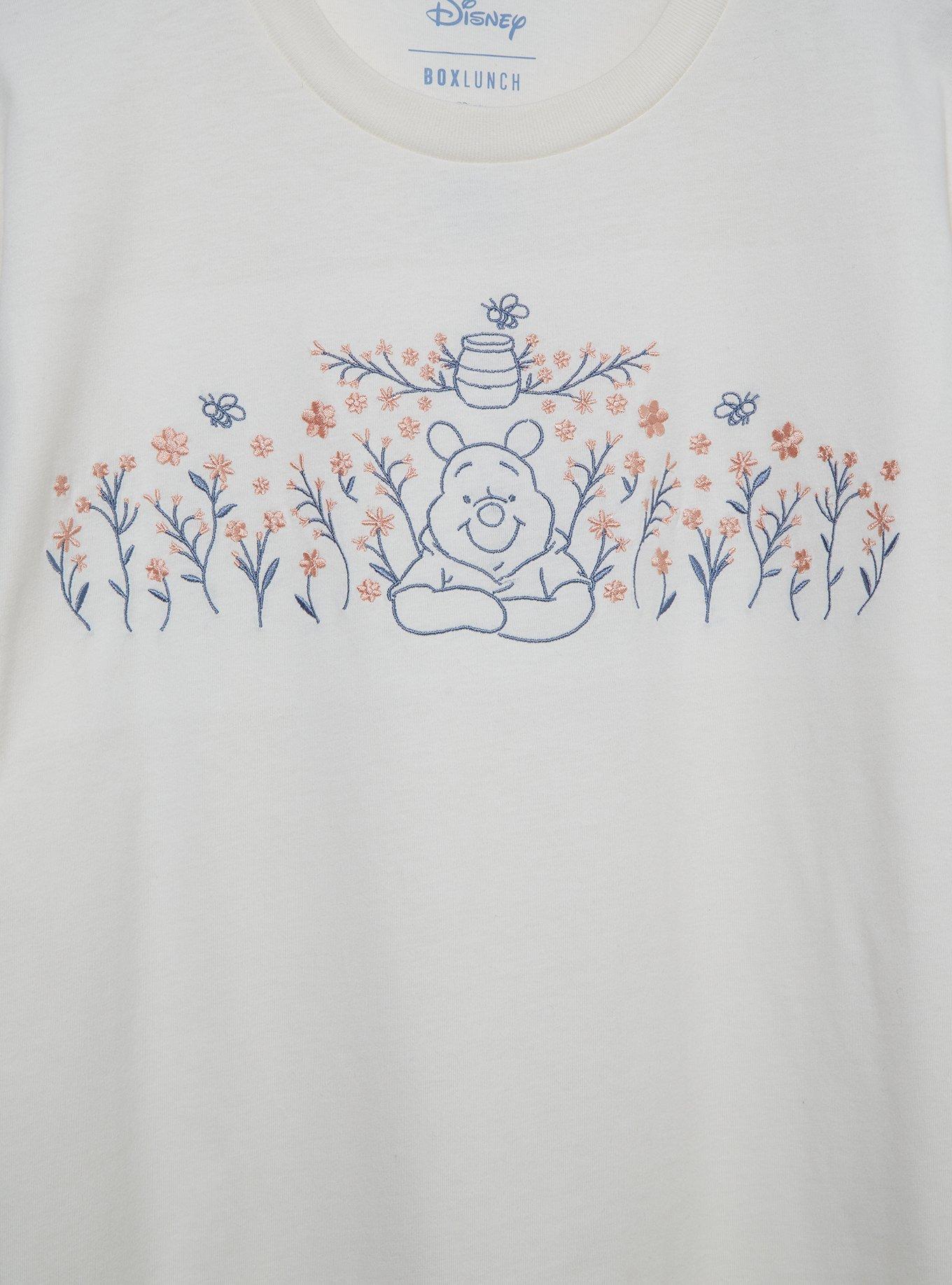 Disney Winnie the Pooh Floral Embroidered Women's T-Shirt, , hi-res