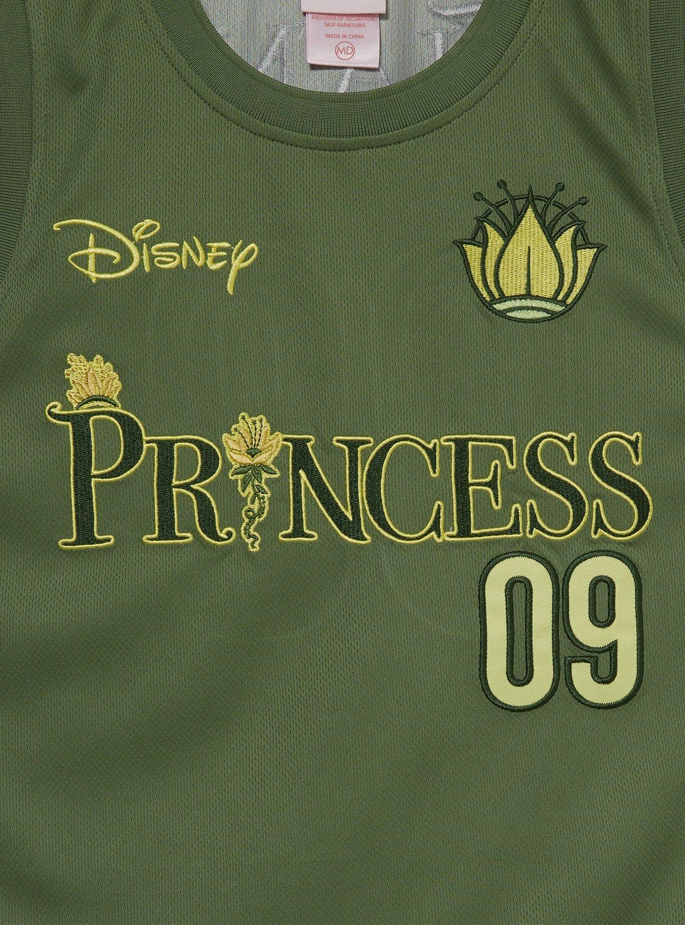 Disney The Princess and the Frog Tiana Women's Cropped Basketball Jersey — BoxLunch Exclusive, LIGHT GREEN, alternate