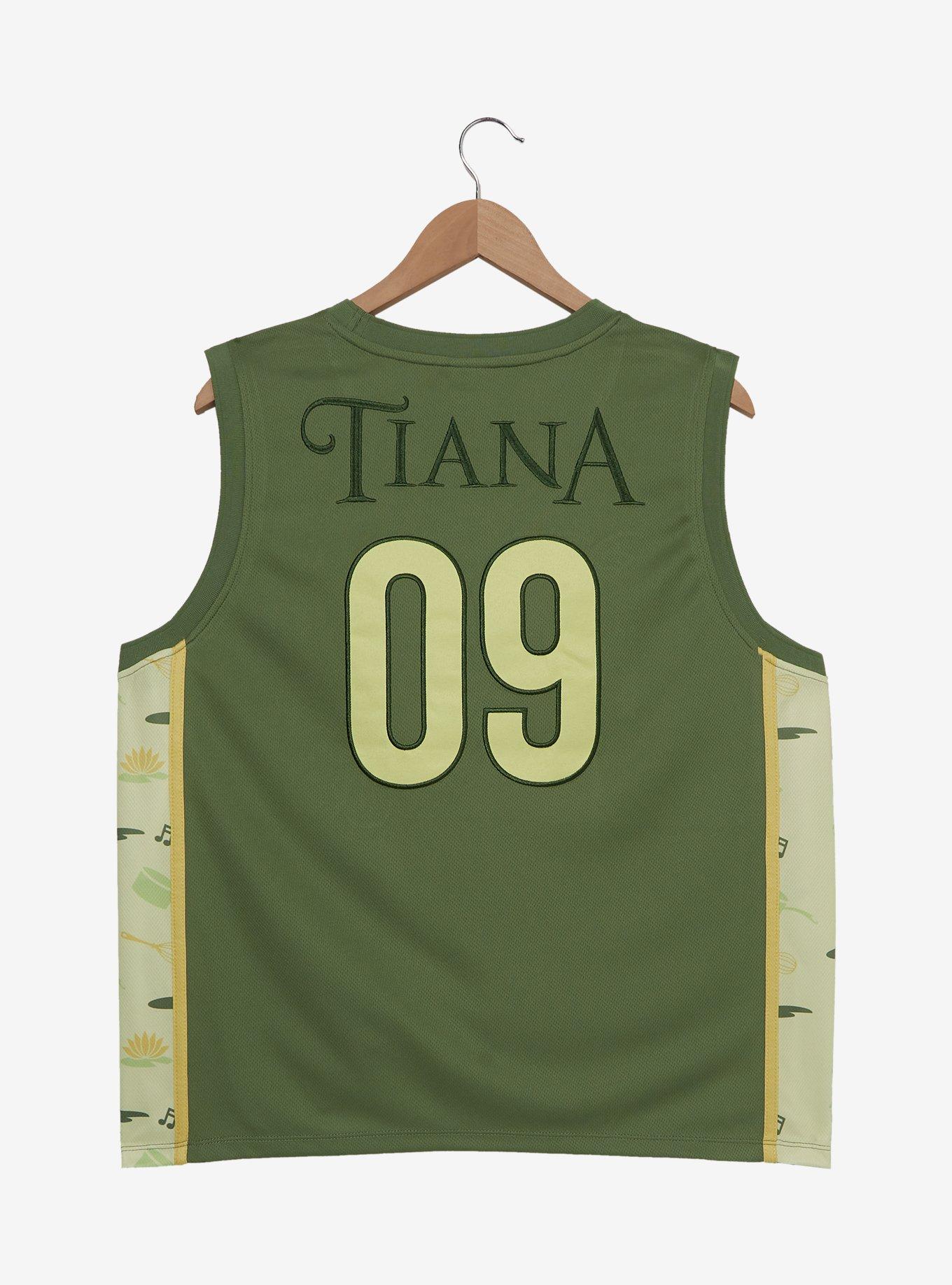 Disney The Princess and the Frog Tiana Women's Plus Size Cropped Basketball Jersey — BoxLunch Exclusive, , hi-res