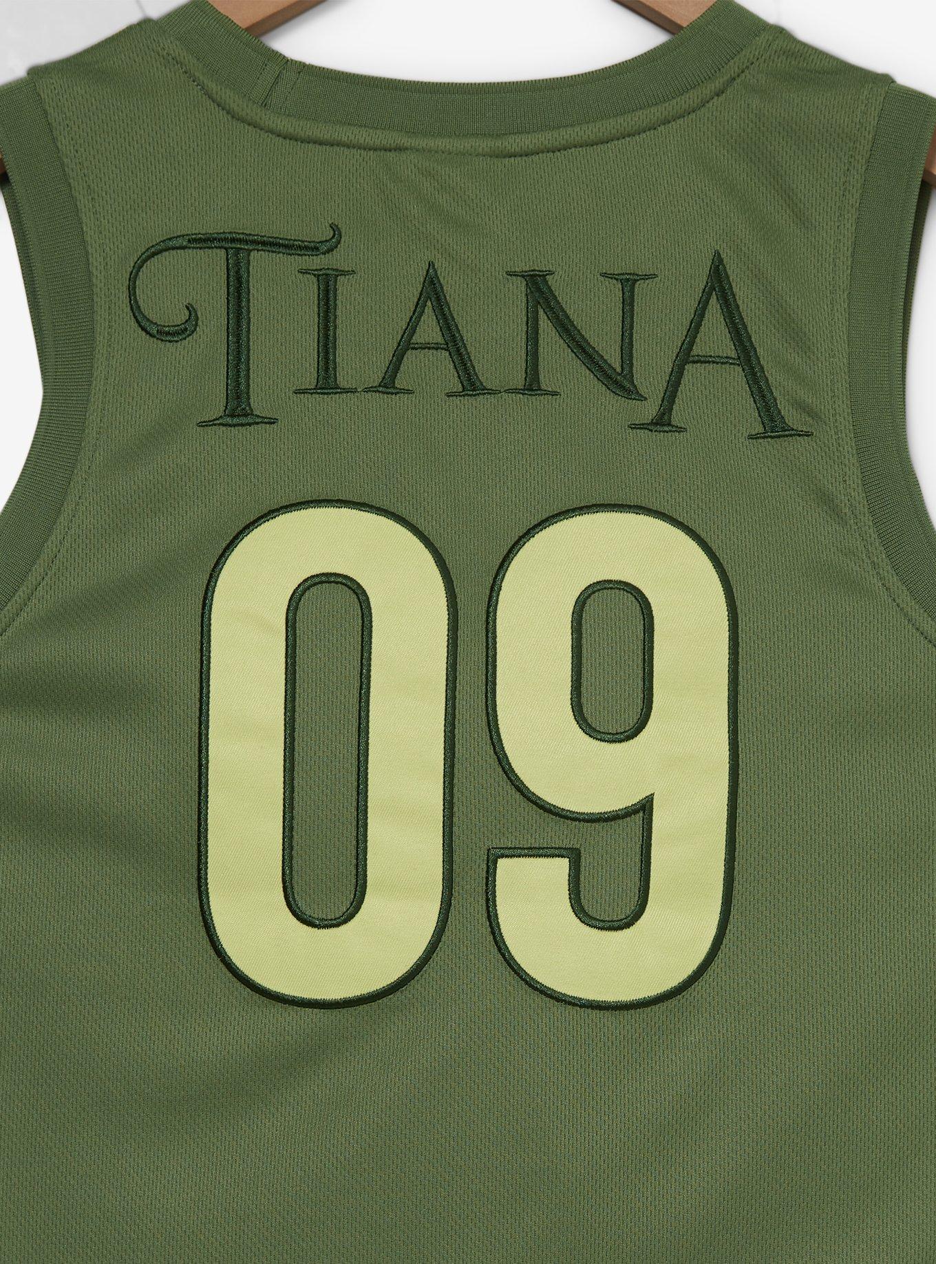 Disney The Princess and the Frog Tiana Women's Plus Size Cropped Basketball Jersey &mdash; BoxLunch Exclusive, LIGHT GREEN, alternate