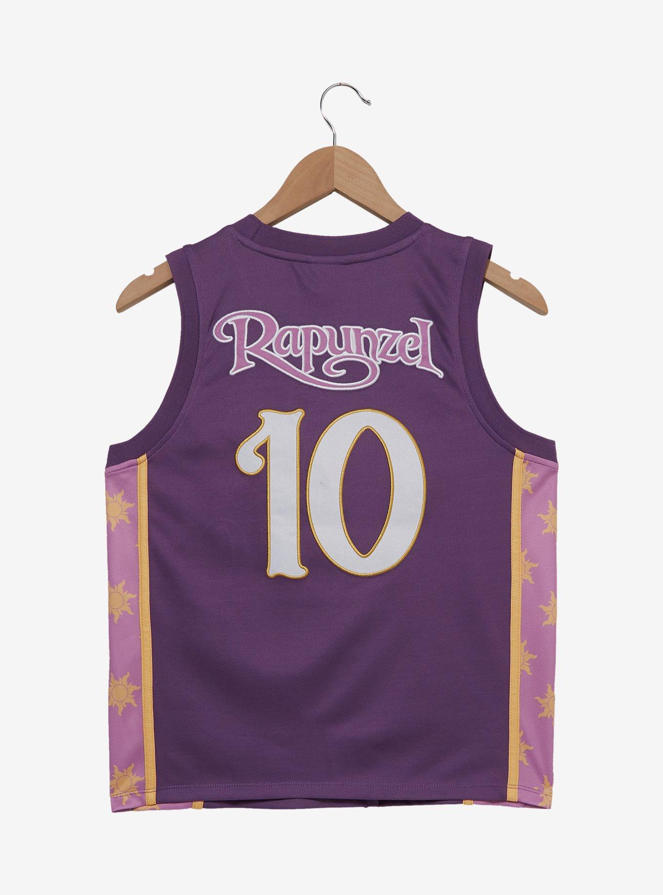 Disney Tangled Rapunzel Embroidered Women's Cropped Basketball Jersey — BoxLunch Exclusive, , hi-res