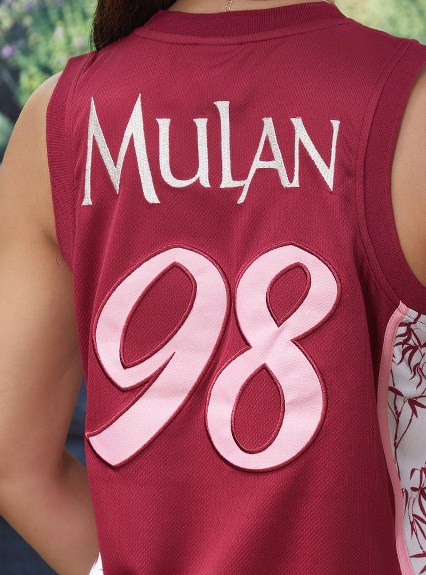 Disney Mulan Embroidered Women's Cropped Basketball Jersey — BoxLunch Exclusive