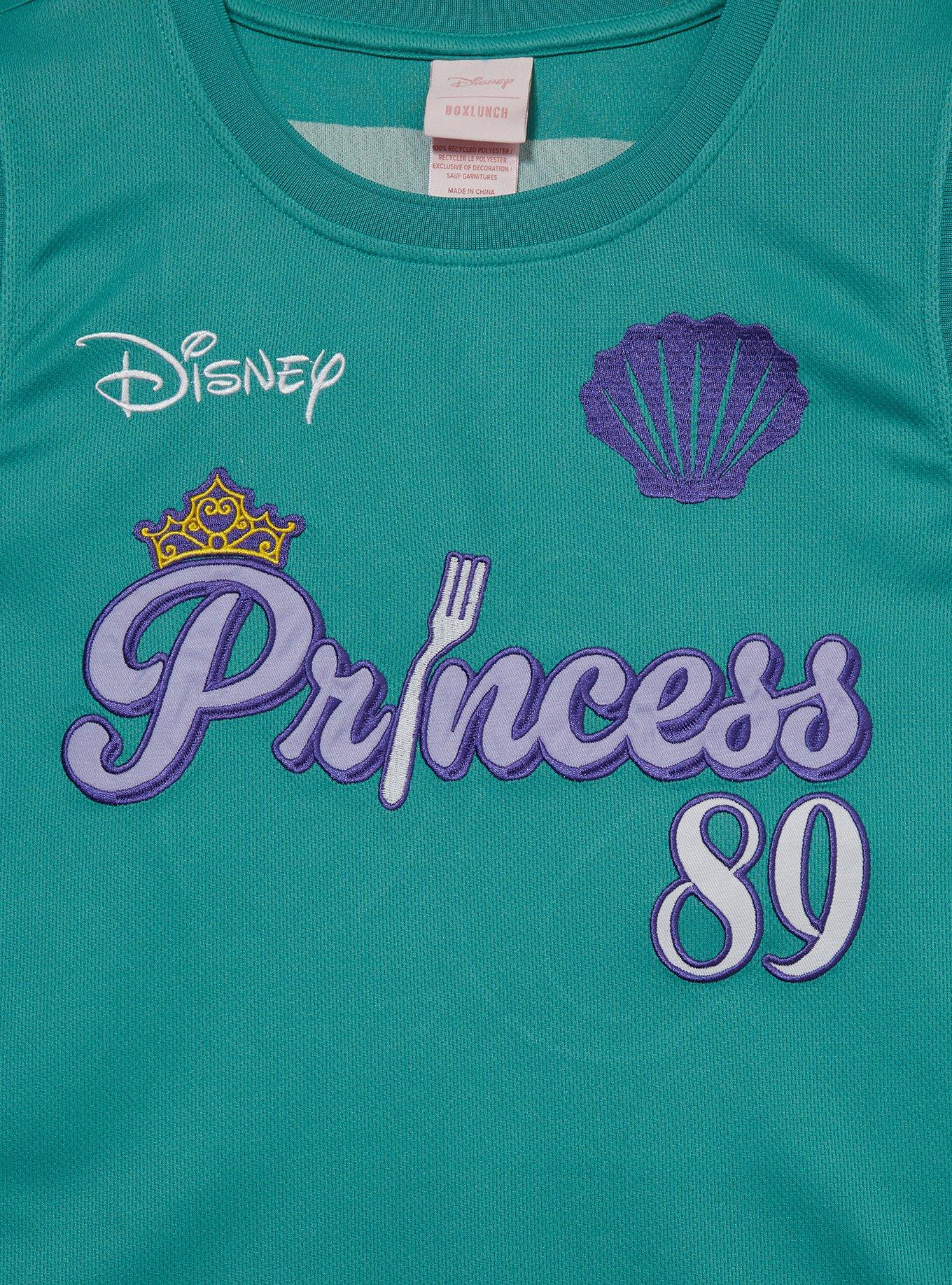 Disney The Little Mermaid Ariel Embroidered Women's Plus Size Cropped Basketball Jersey — BoxLunch Exclusive, , alternate