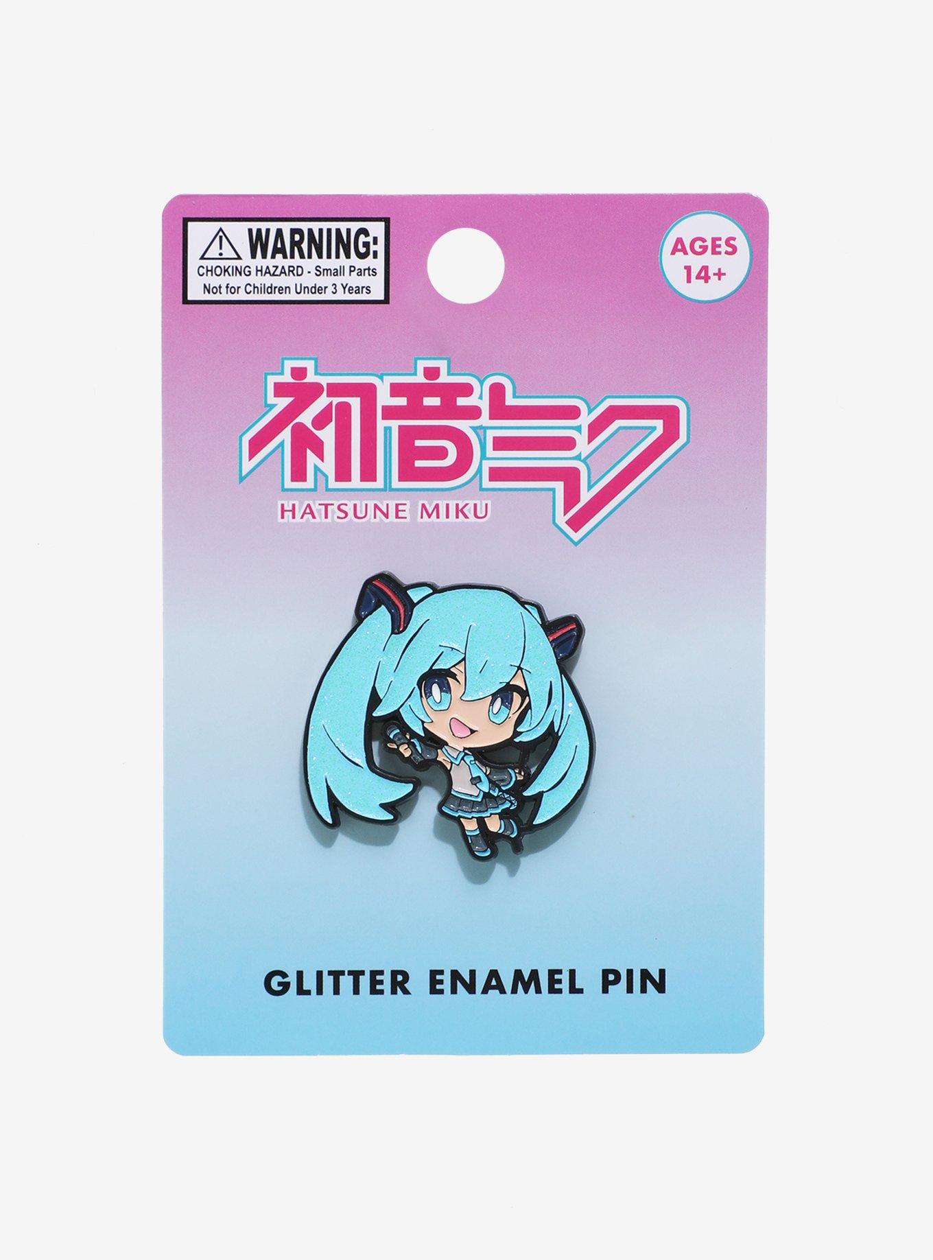 Hatsune Miku Chibi Glitter Enamel Pin, , hi-res