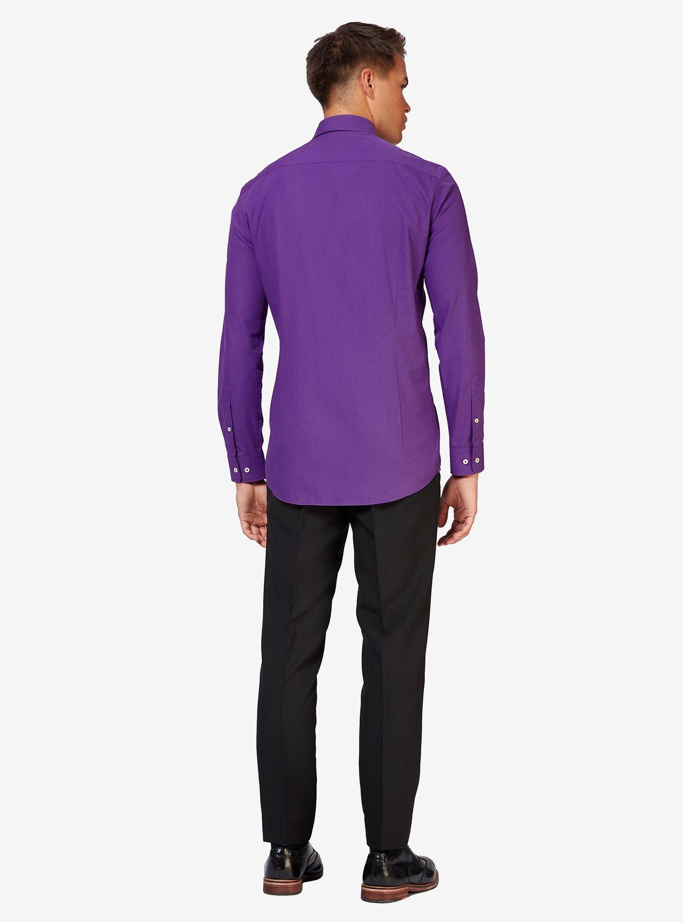 Purple Prince Long Sleeve Button-Up Shirt