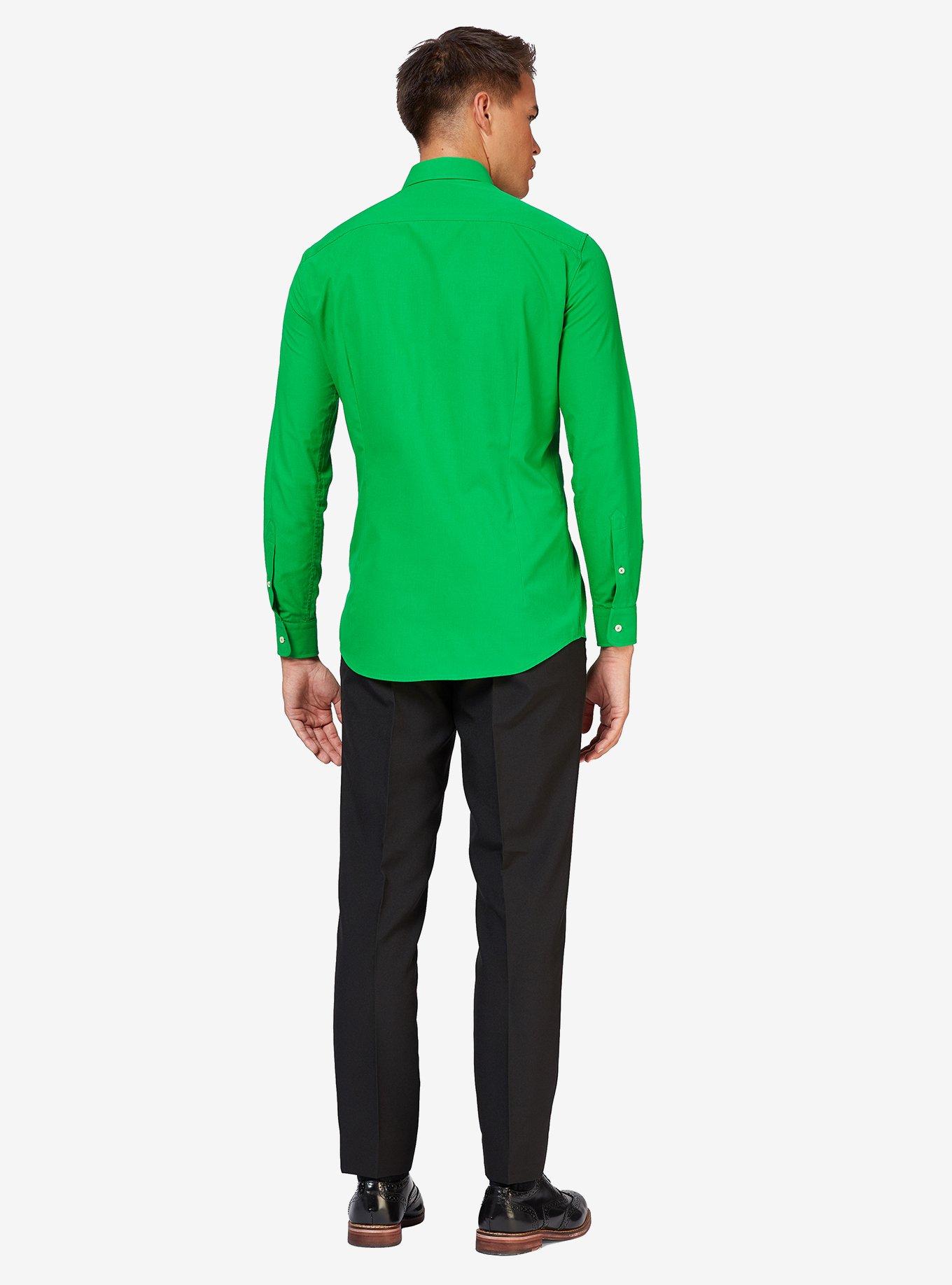 Evergreen Long Sleeve Button-Up Shirt, GREEN, alternate