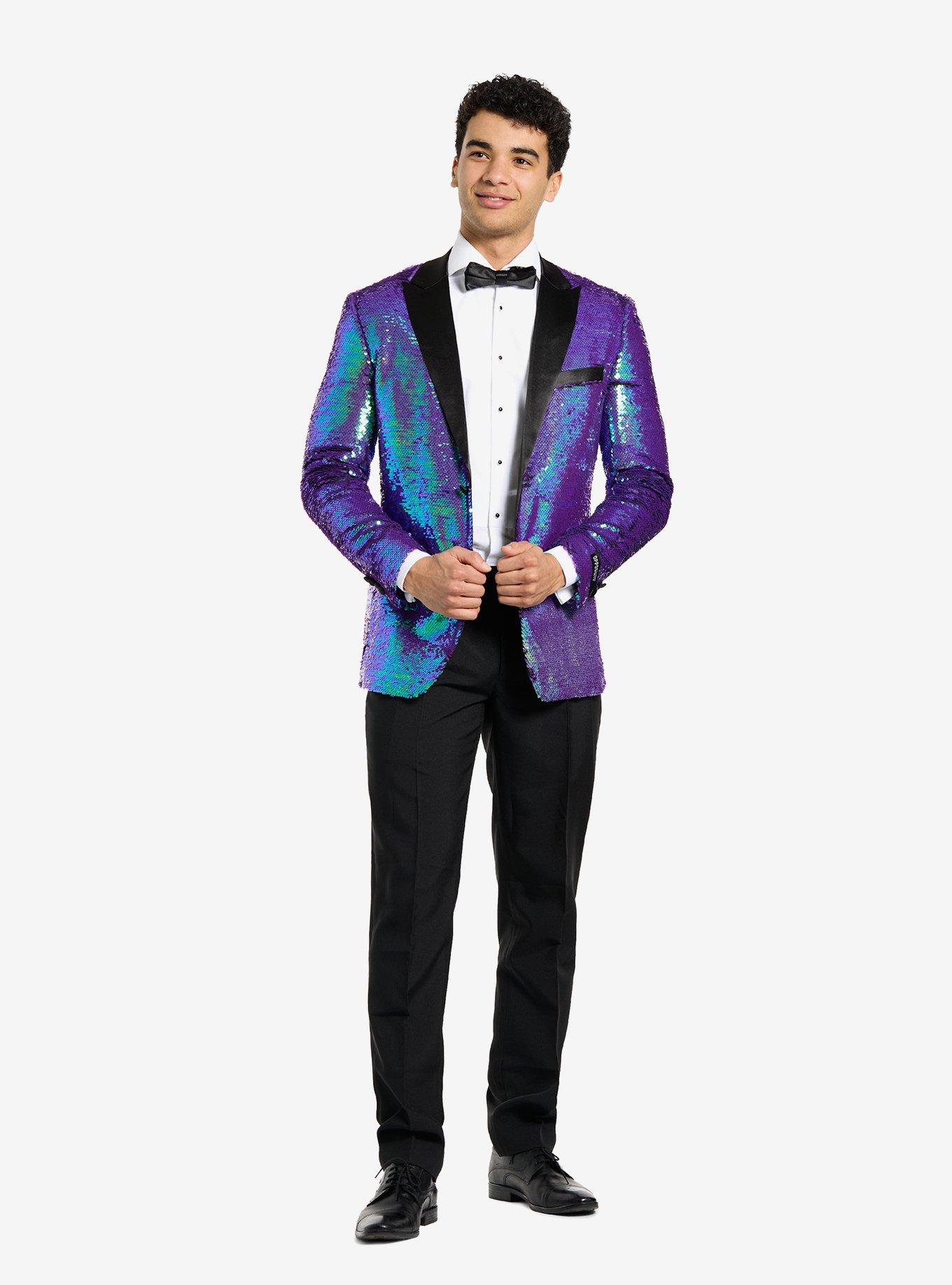 Sapphire Sequins Tuxedo, BLUE, alternate