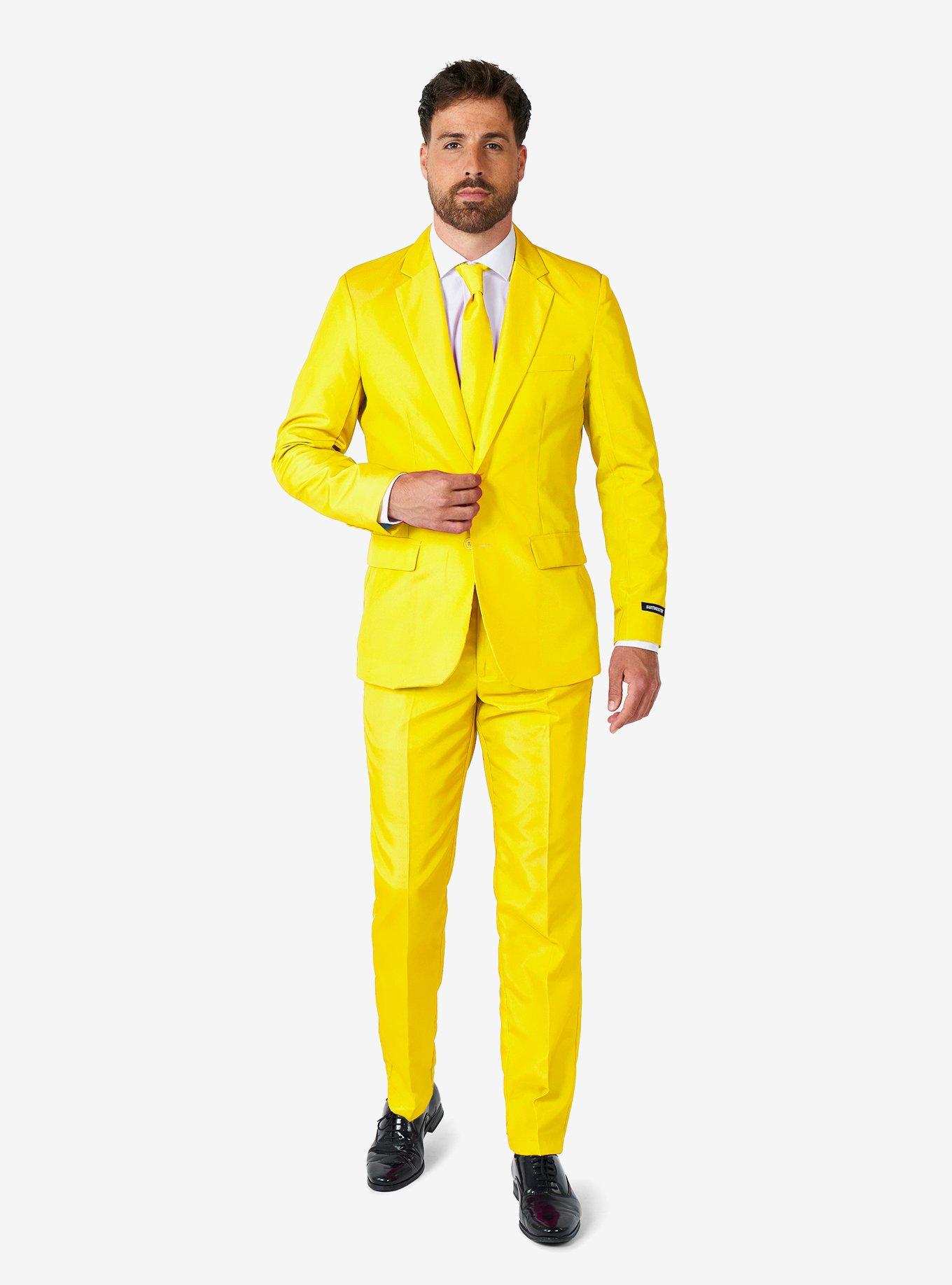 Solid Yellow Suit, BRIGHT YELLOW, alternate