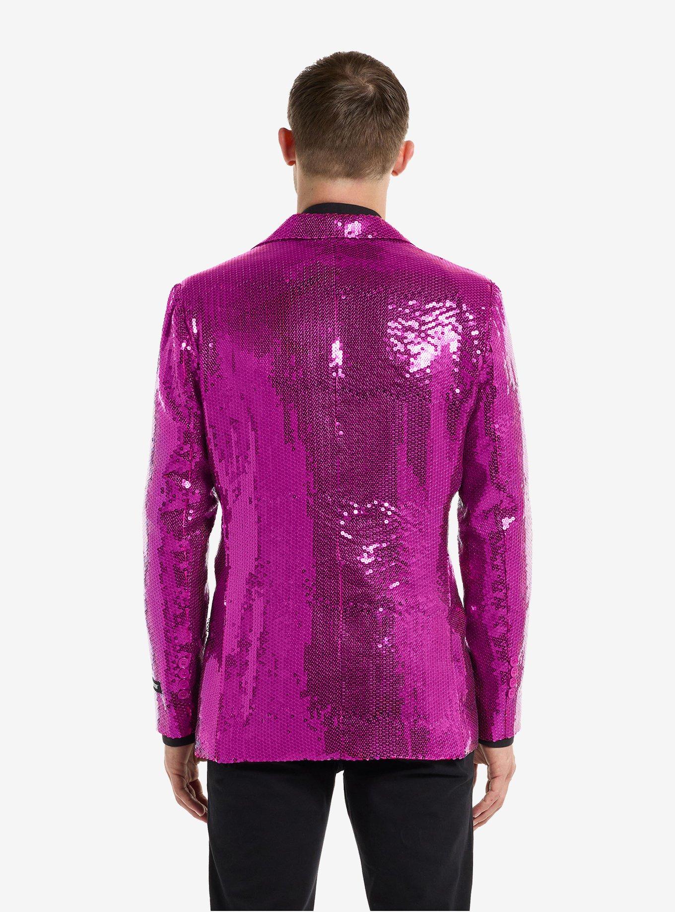 Sequins Pink Blazer, PINK, alternate