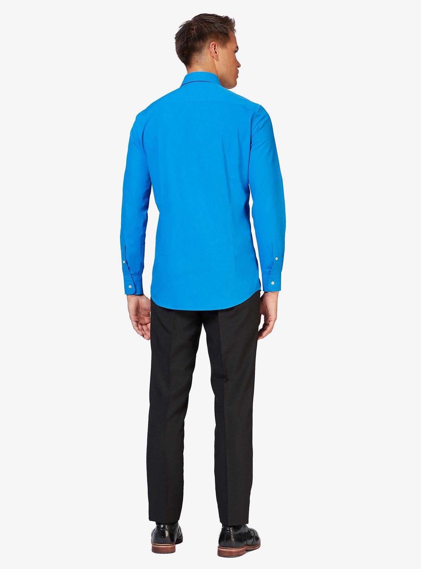 Blue Steel Long Sleeve Button-Up Shirt, , hi-res