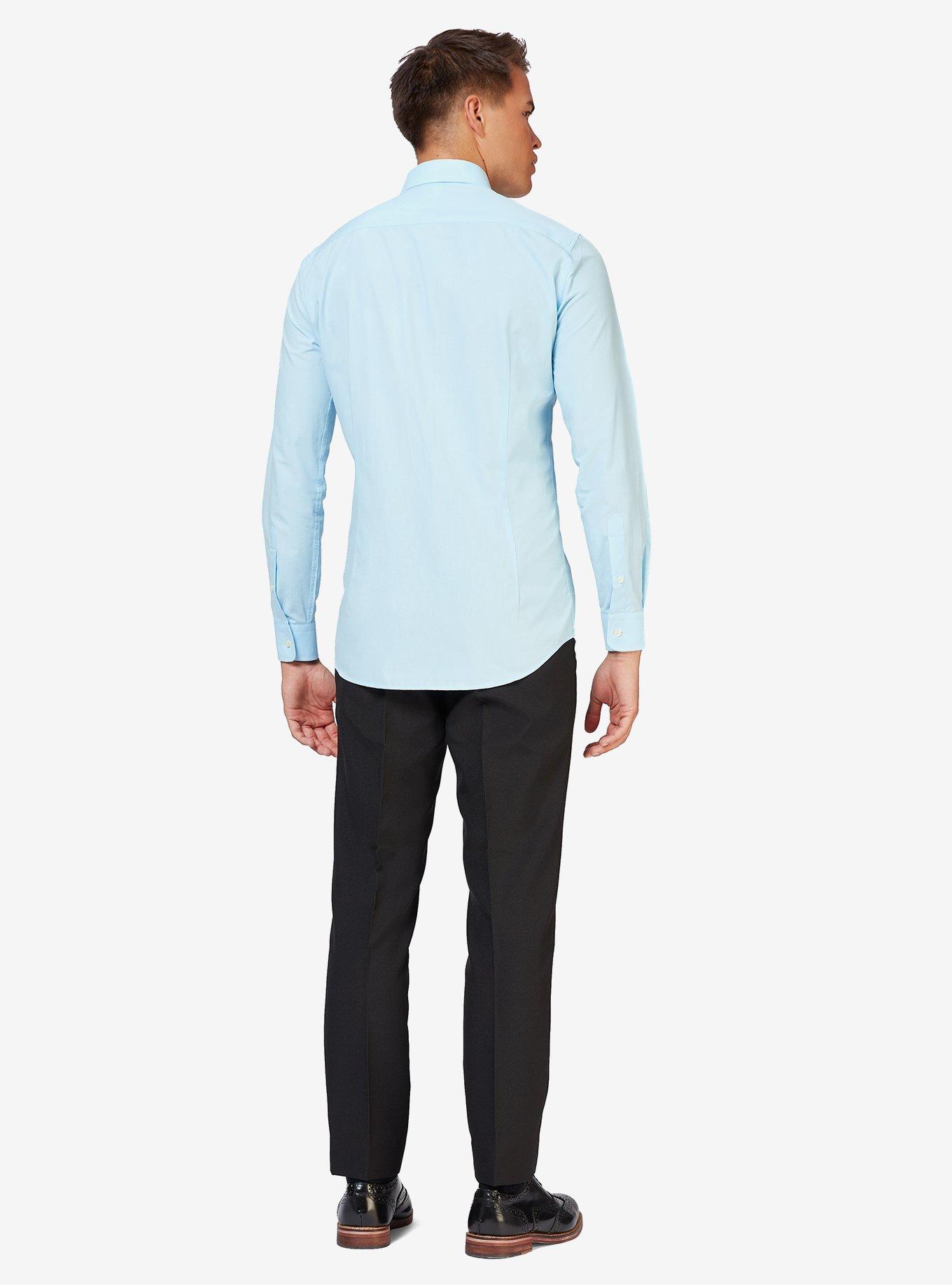 Cool Blue Long Sleeve Button-Up Shirt, , hi-res