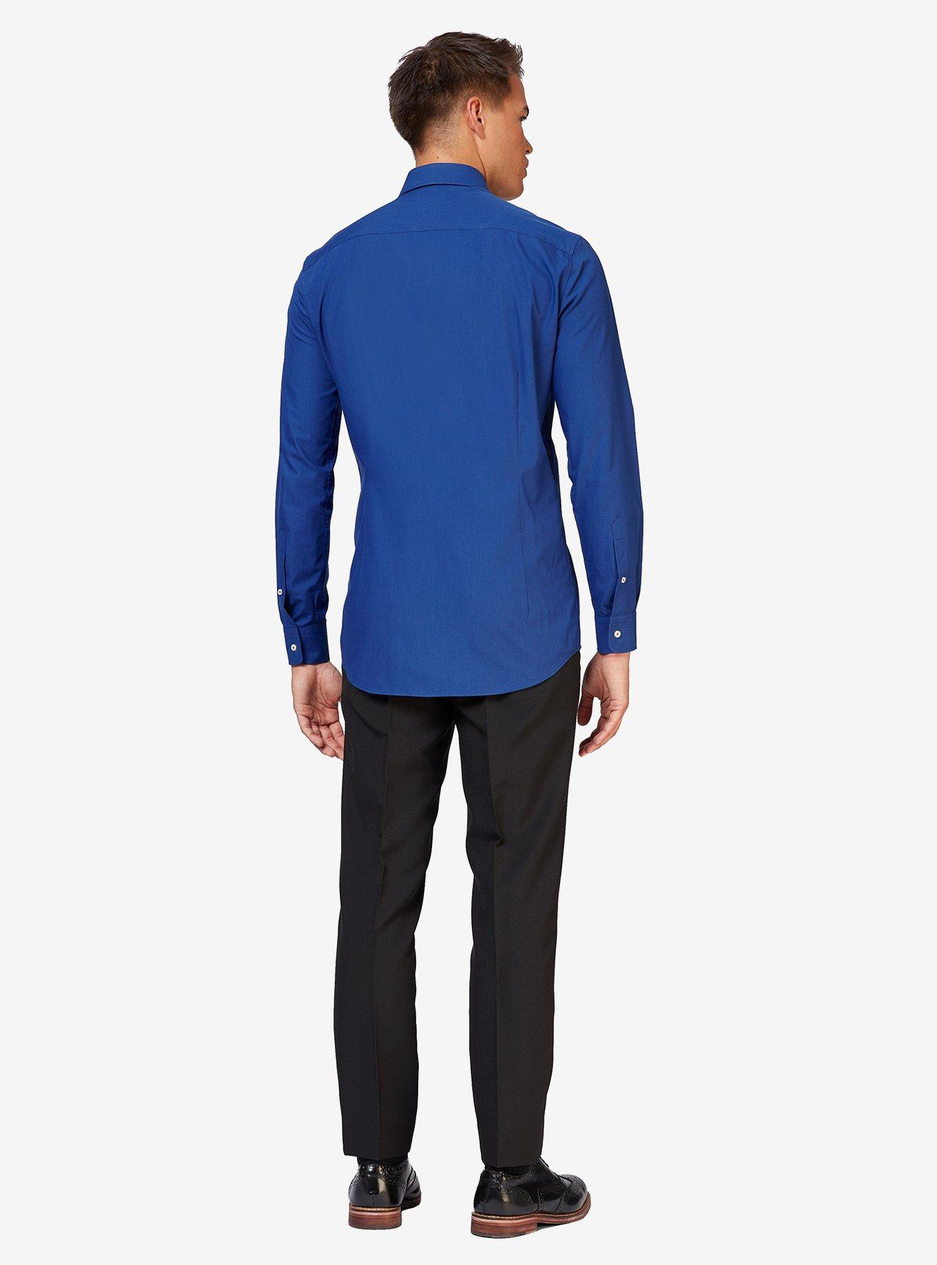 Navy Royale Long Sleeve Button-Up Shirt, , hi-res