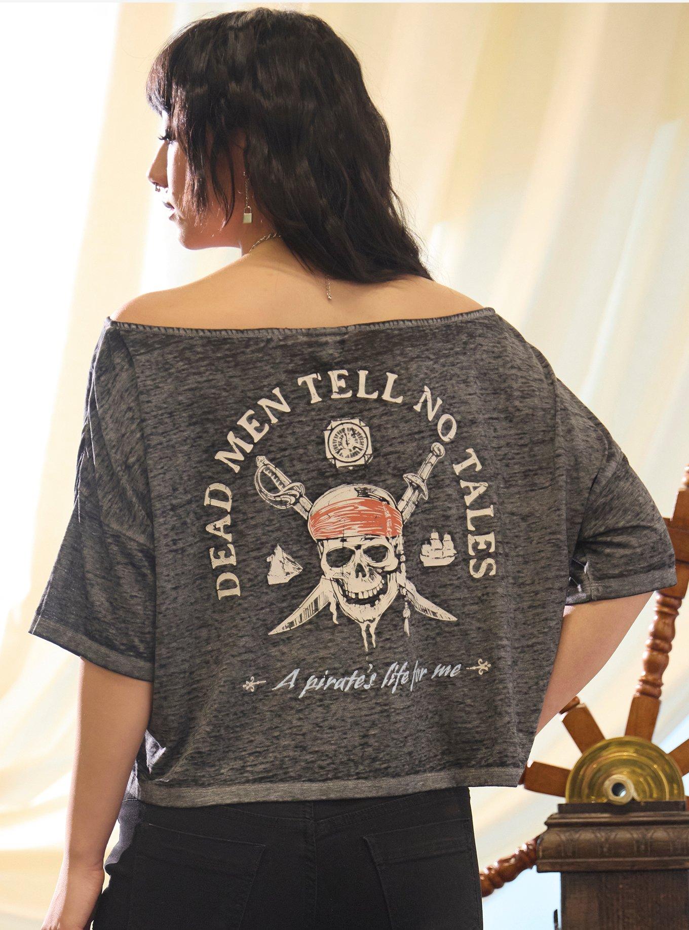Her Universe Disney Pirates Of The Caribbean Tell No Tales Girls Boxy Crop Top, MULTI, alternate