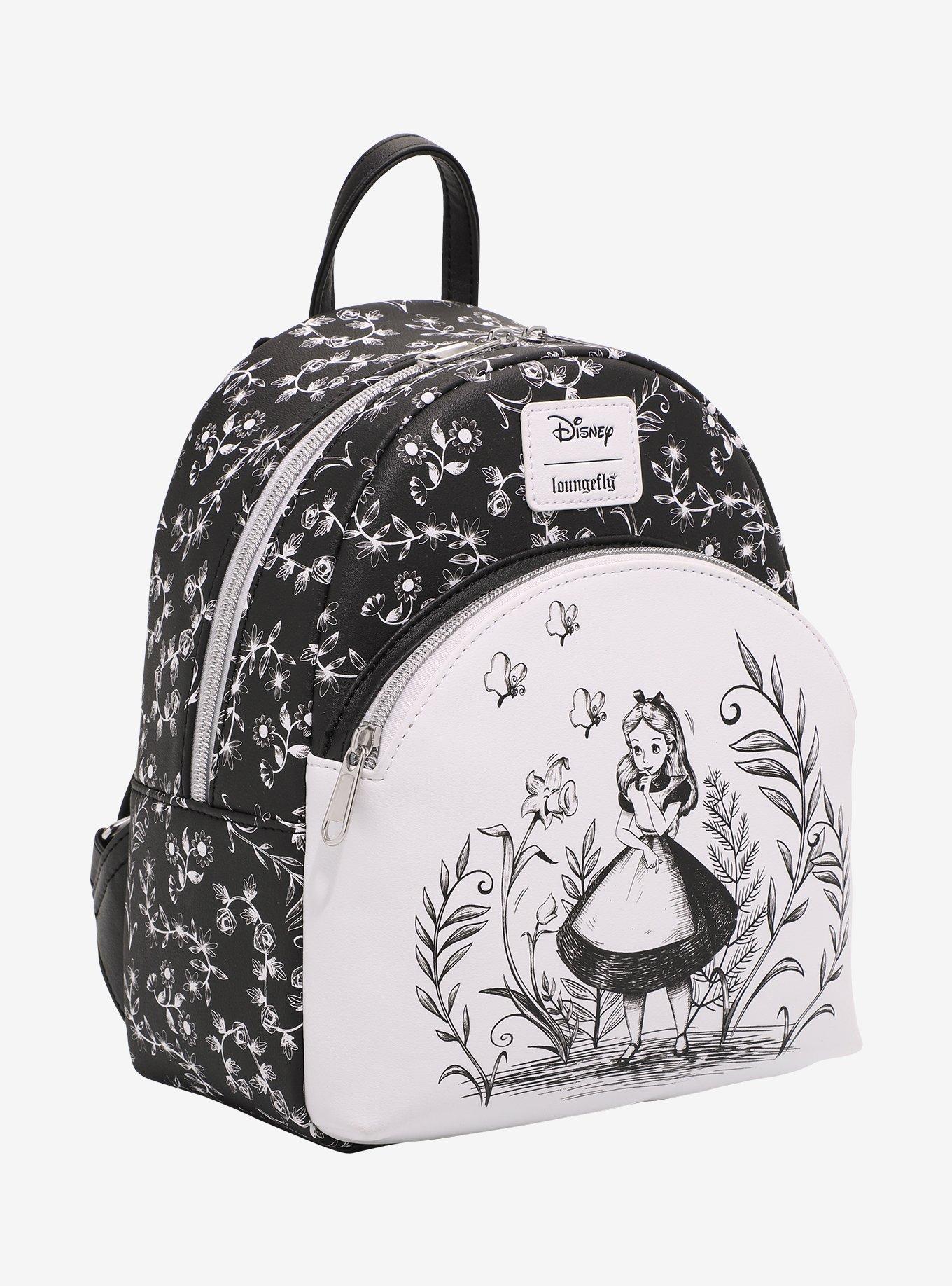 Loungefly Disney Alice In Wonderland Black & White Mini Backpack, , hi-res