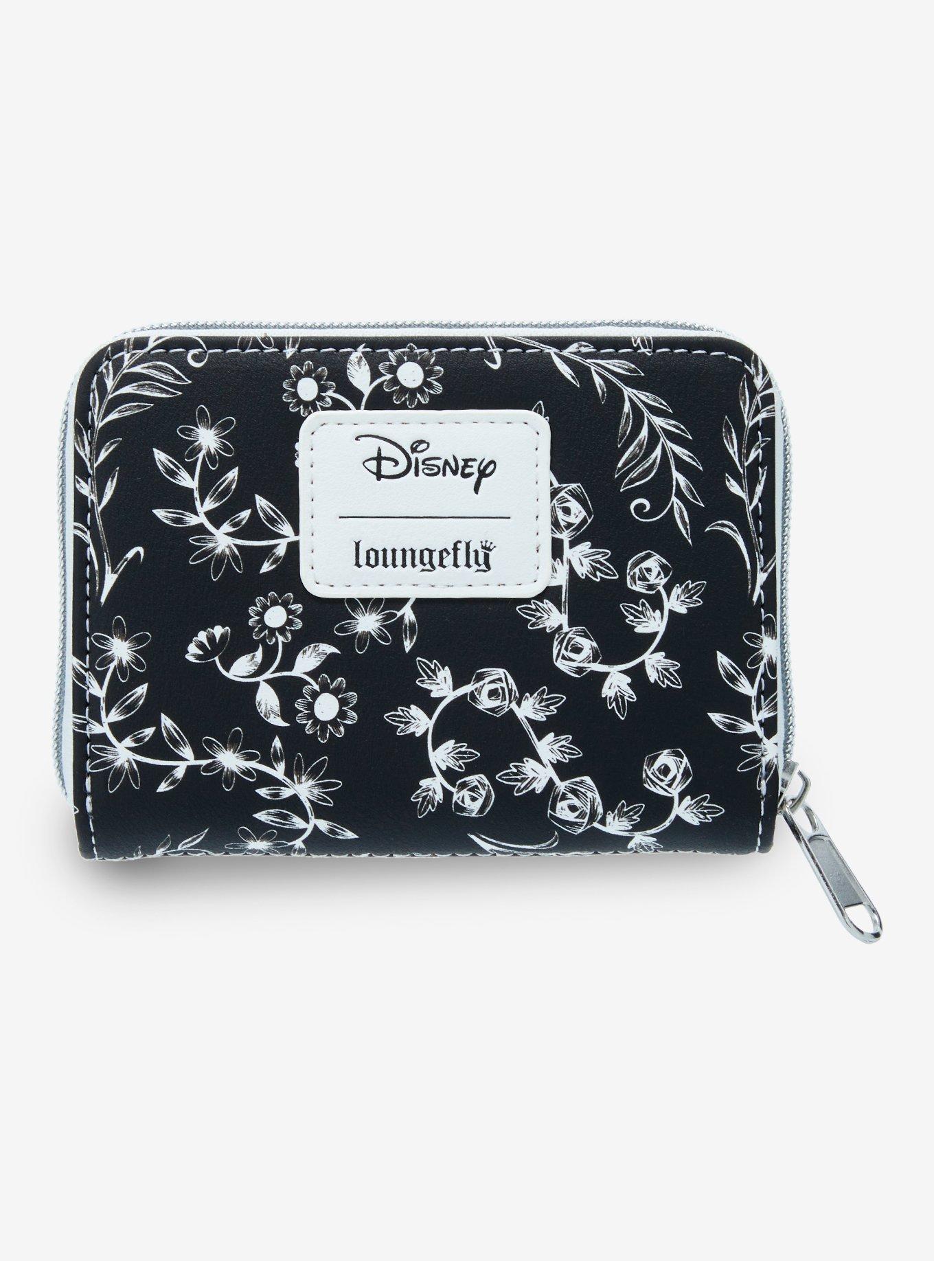 Loungefly Disney Alice In Wonderland Black & White Mini Zipper Wallet, , alternate