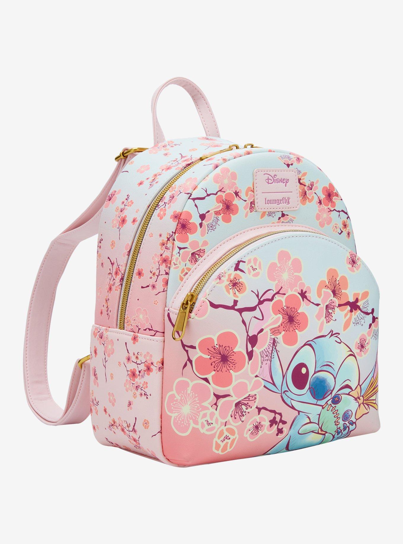 Loungefly Disney Stitch & Scrump Cherry Blossoms Mini Backpack, , hi-res