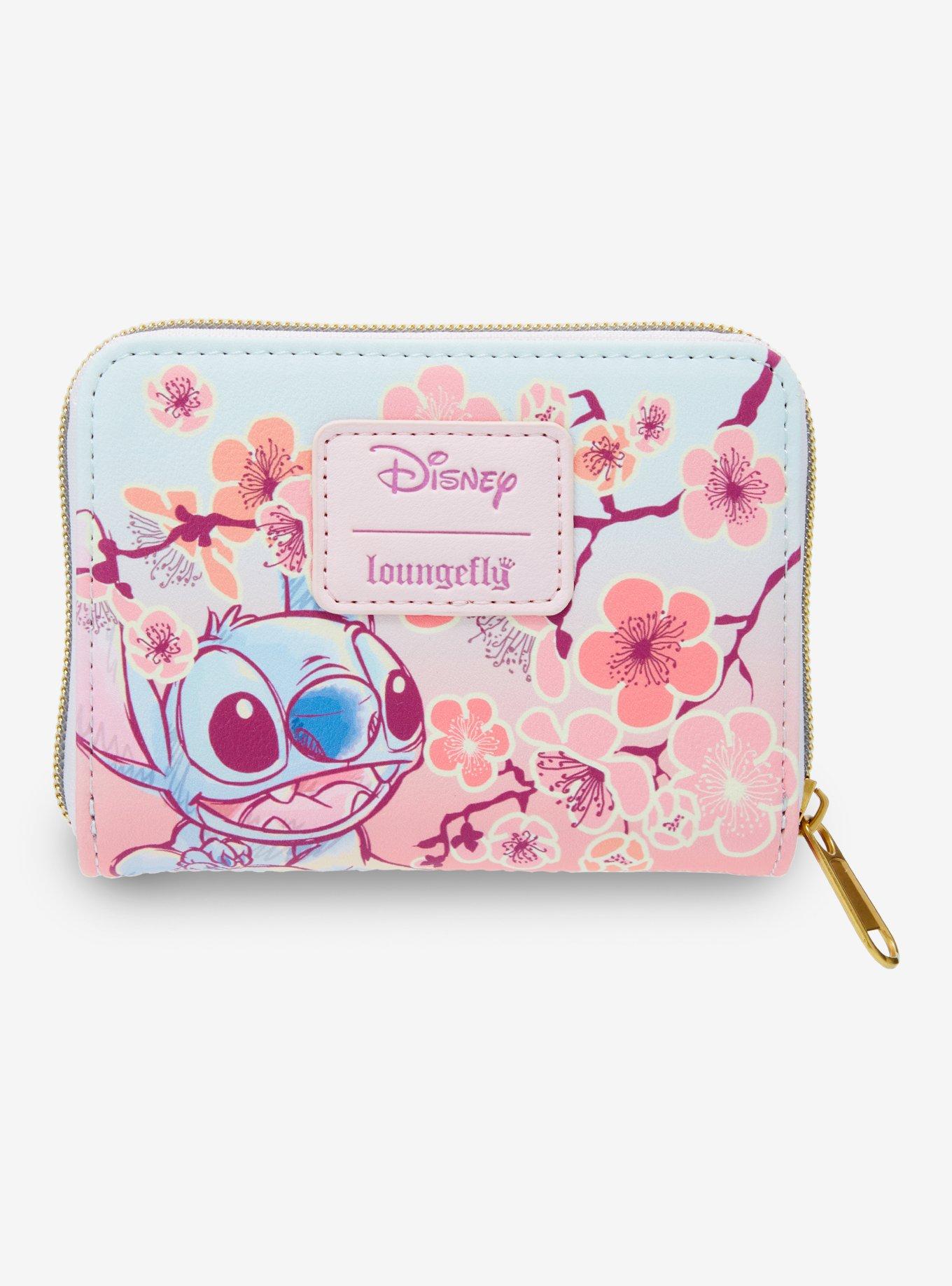 Loungefly Disney Stitch & Scrump Cherry Blossoms Mini Zipper Wallet, , alternate