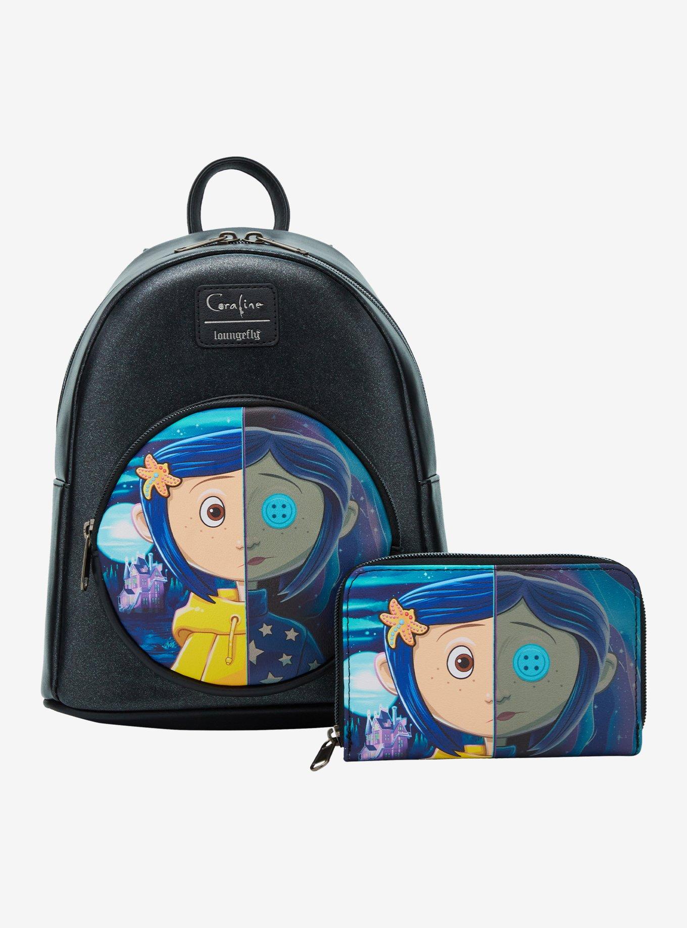 Loungefly Coraline Split Face Iridescent Mini Backpack, , alternate