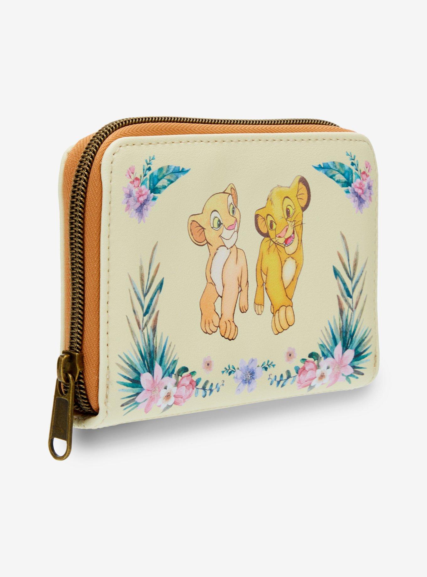 Loungefly Disney The Lion King Simba & Nala Floral Mini Zipper Wallet, , hi-res