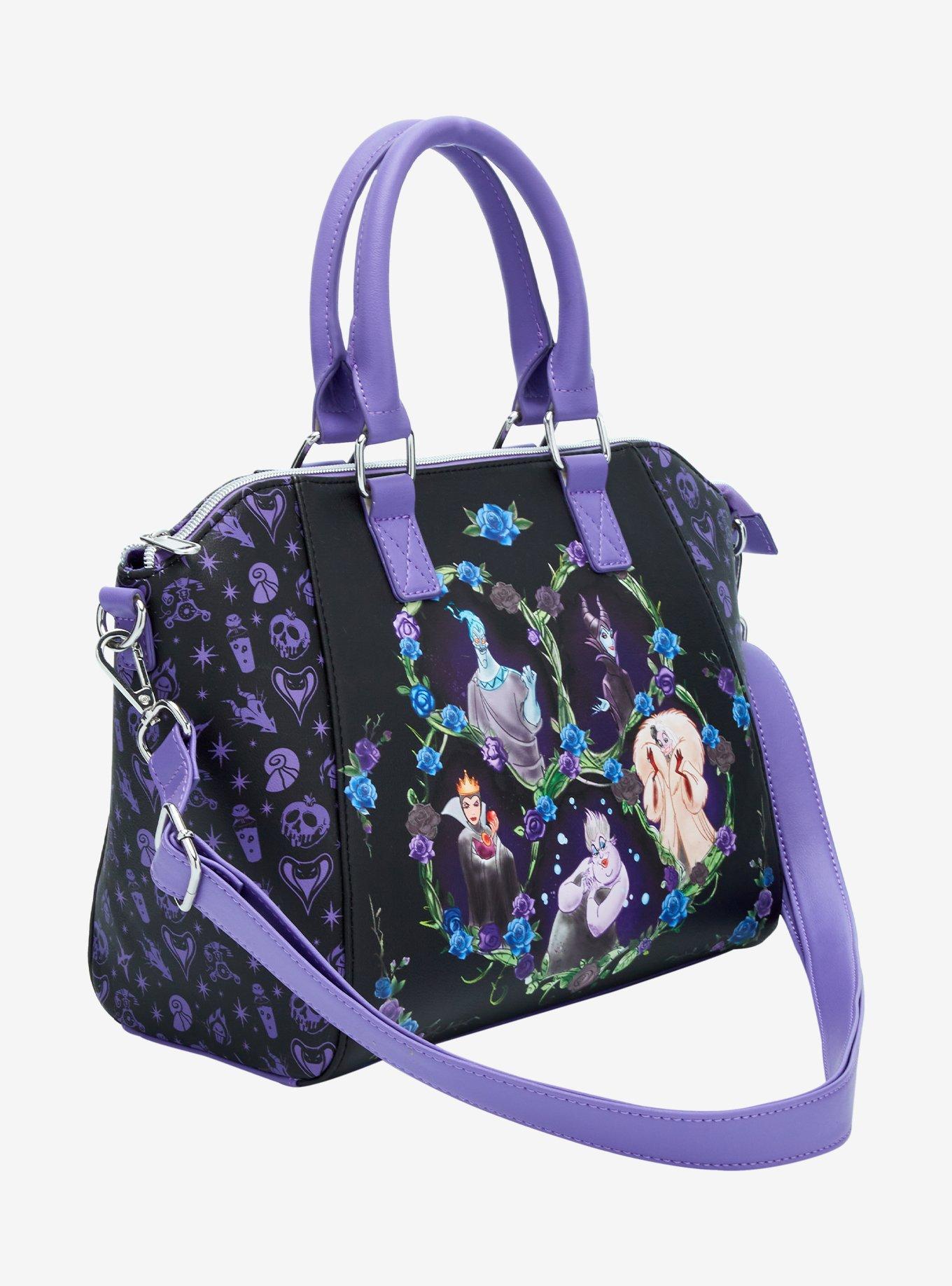 Loungefly Disney Villains Floral Icons Satchel Bag, , hi-res