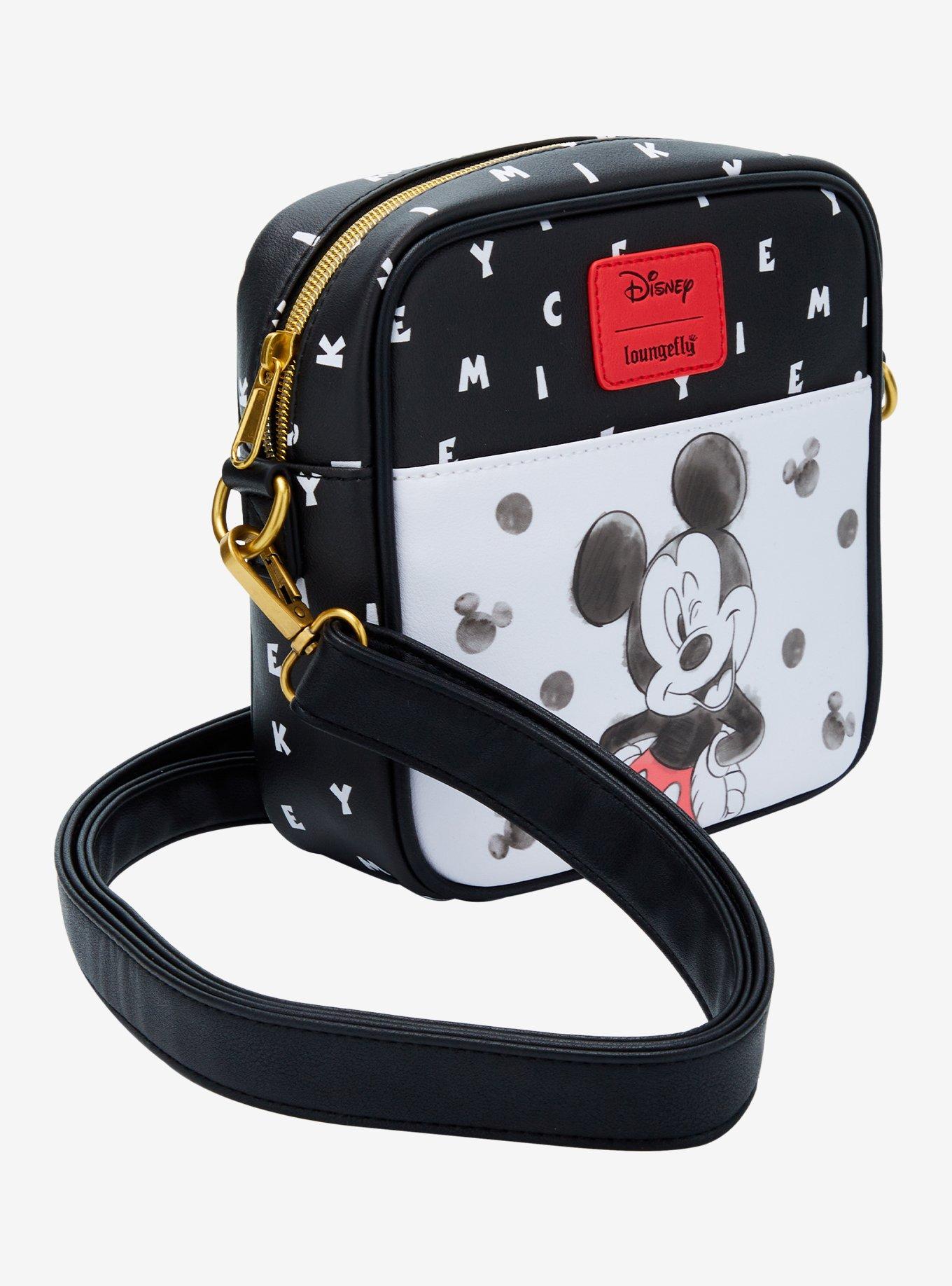 Loungefly Disney Mickey Mouse Watercolor Crossbody Bag, , hi-res