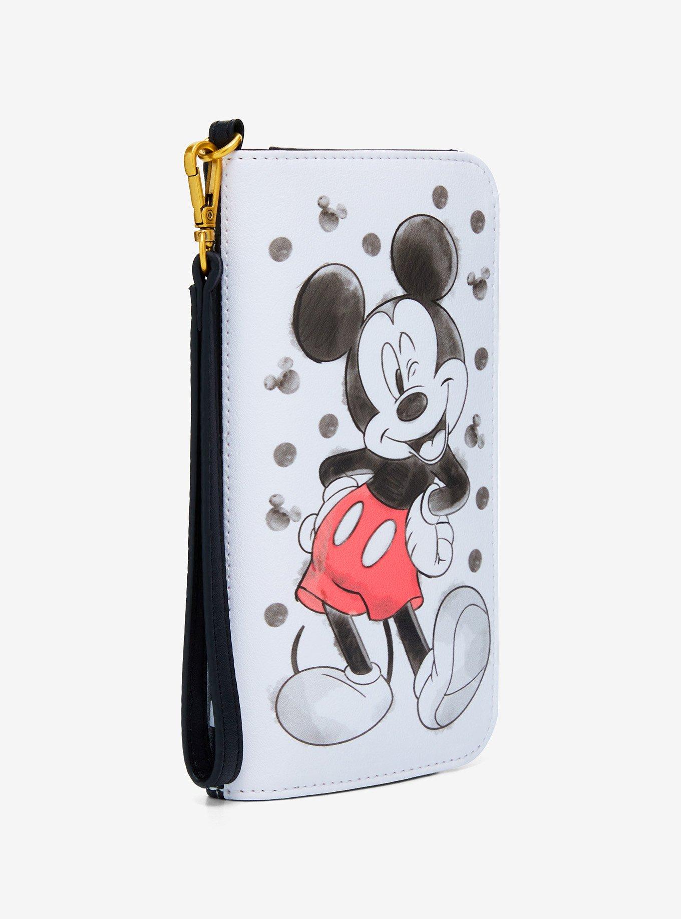 Loungefly Disney Mickey Mouse Watercolor Tech Wallet, , hi-res