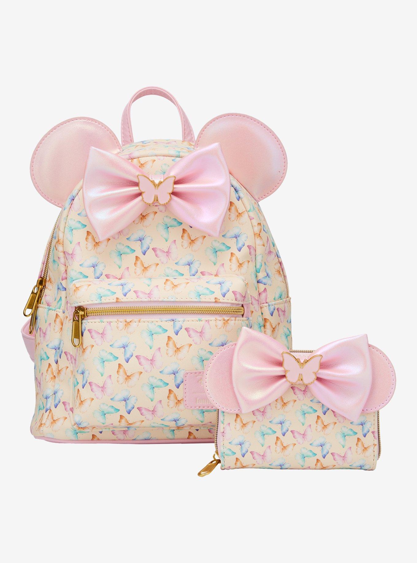 Loungefly Disney Minnie Mouse Ears Butterfly Mini Backpack, , alternate