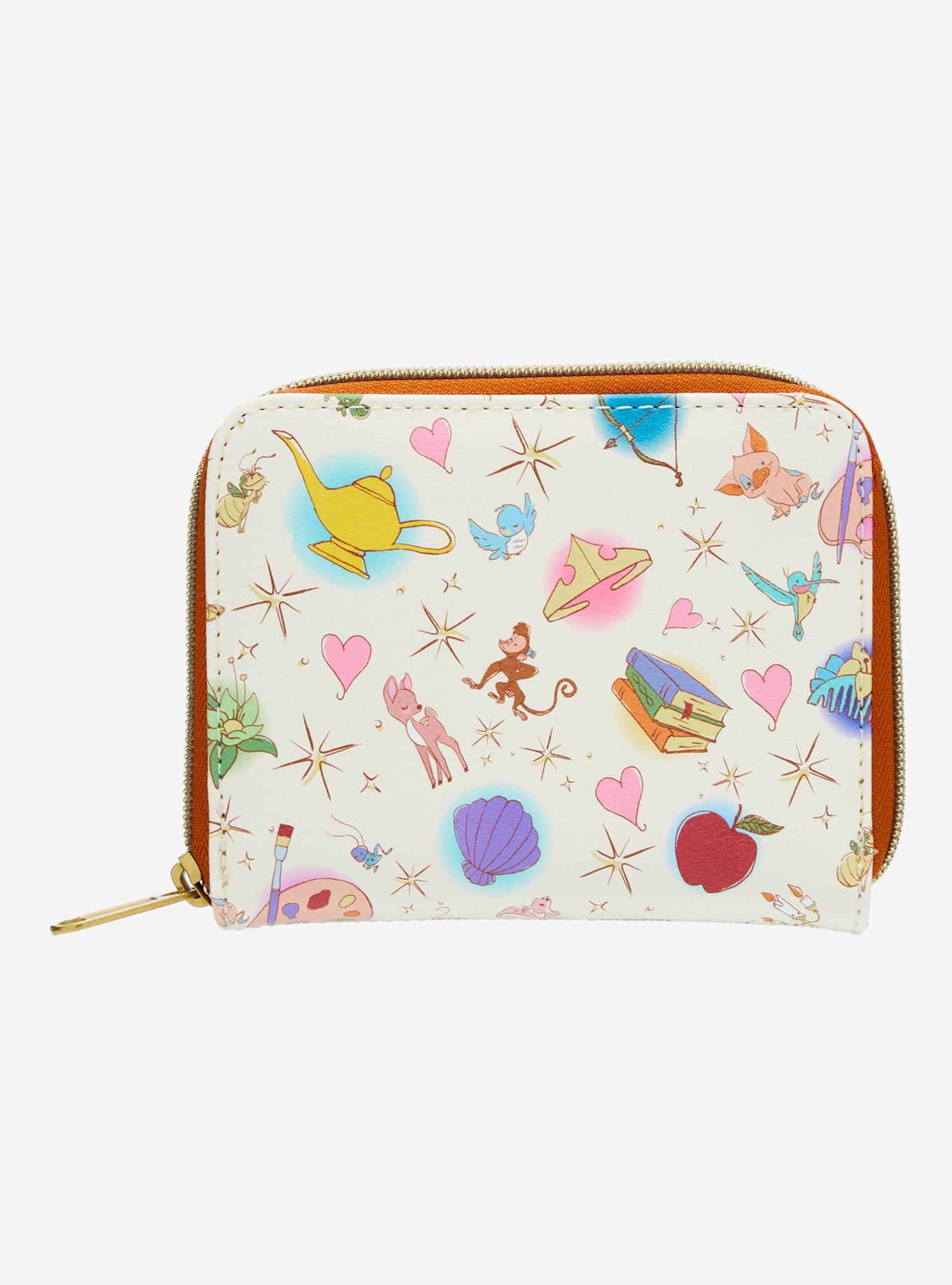 Loungefly Disney Princess Icons & Sidekicks Mini Zipper Wallet, , hi-res