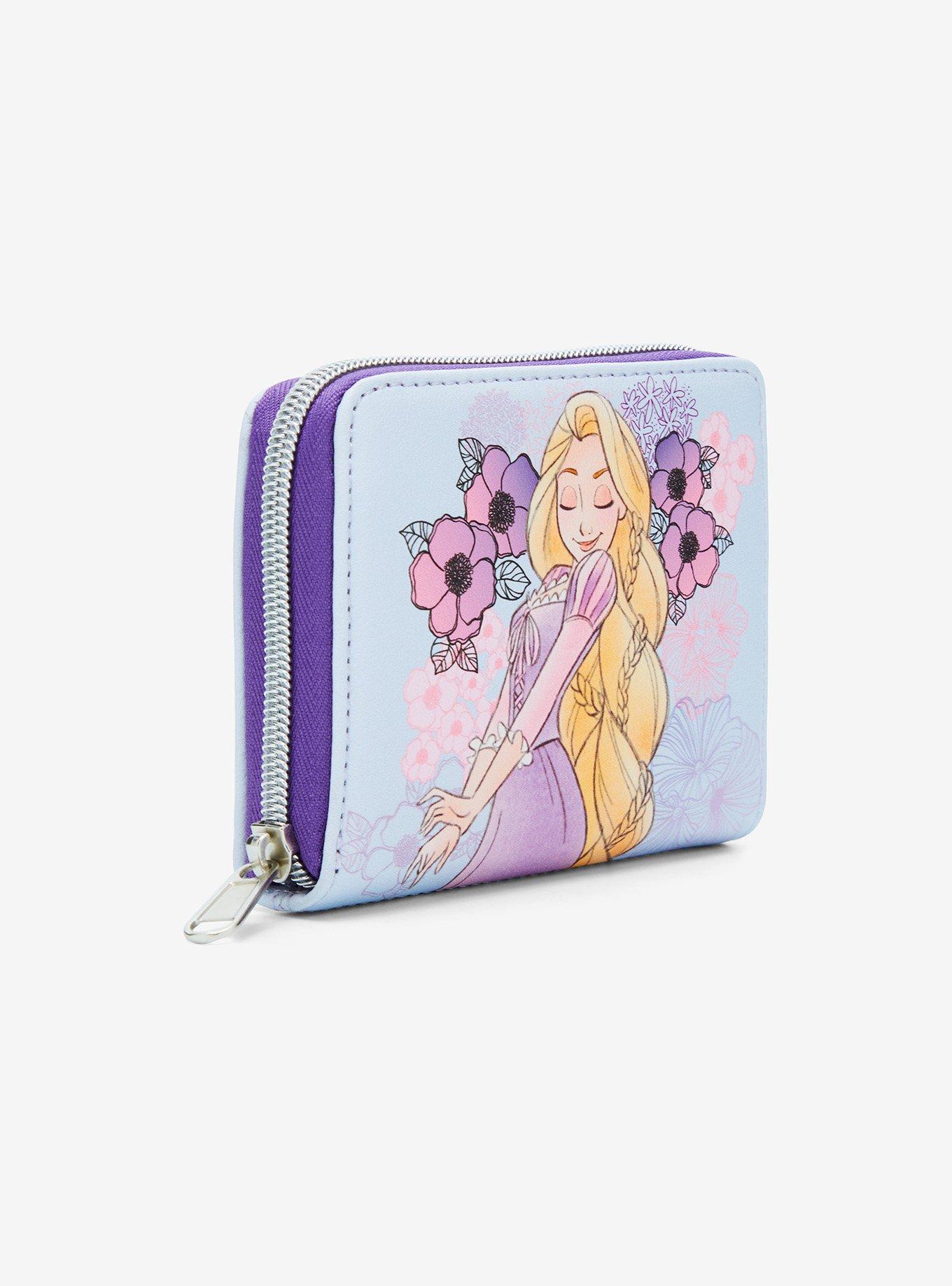 Loungefly Disney Tangled Rapunzel Pastel Flowers Mini Zipper Wallet, , hi-res