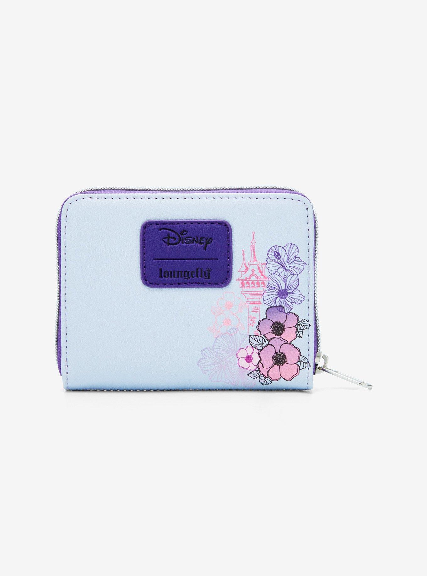 Loungefly Disney Tangled Rapunzel Pastel Flowers Mini Zipper Wallet, , alternate
