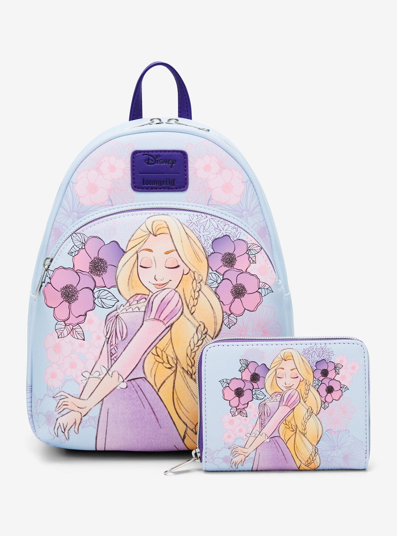 Loungefly Disney Tangled Rapunzel Pastel Flowers Mini Zipper Wallet, , alternate