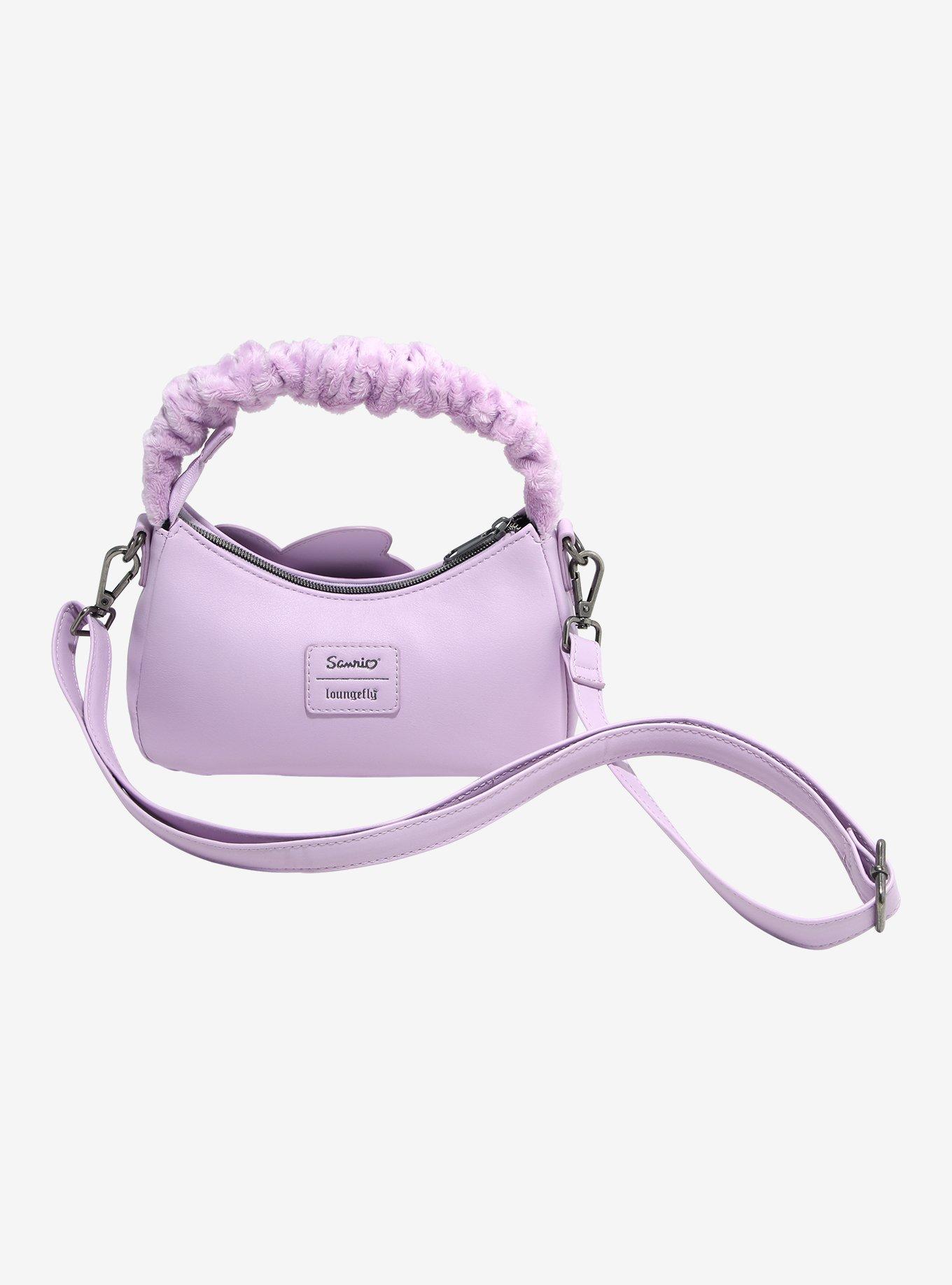 Loungefly Kuromi & My Melody Devil & Angel Fuzzy Handle Crossbody Bag