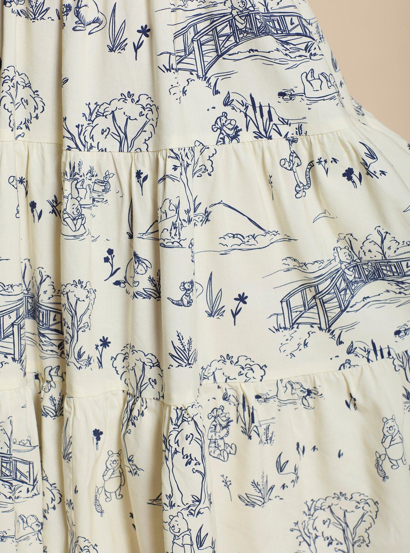 Disney Winnie the Pooh Hundred Acre Wood Smock Midi Dress, MULTI, alternate