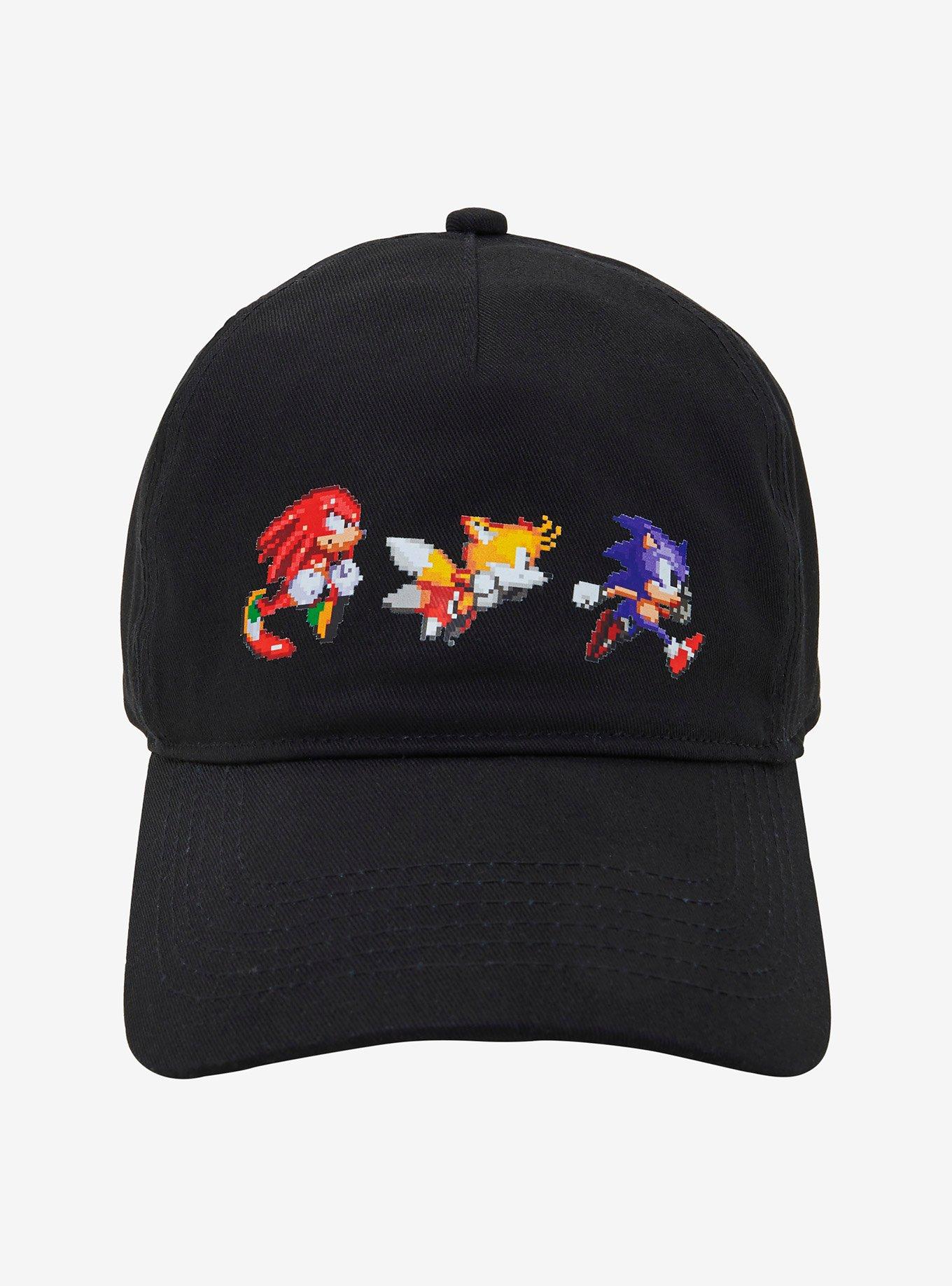 Sonic the Hedgehog Trio Running Pixel Ball Cap — BoxLunch Exclusive, , hi-res