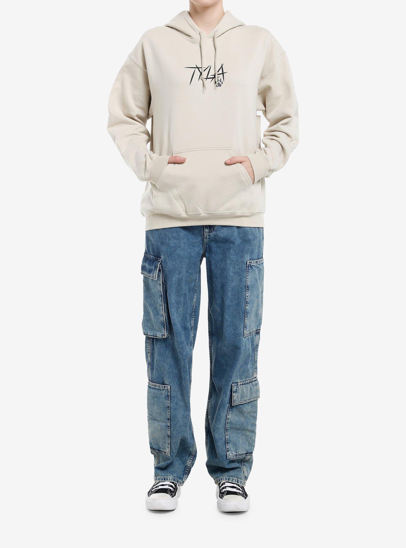 Tyla Finger Bite Portrait Hoodie, NATURAL, alternate