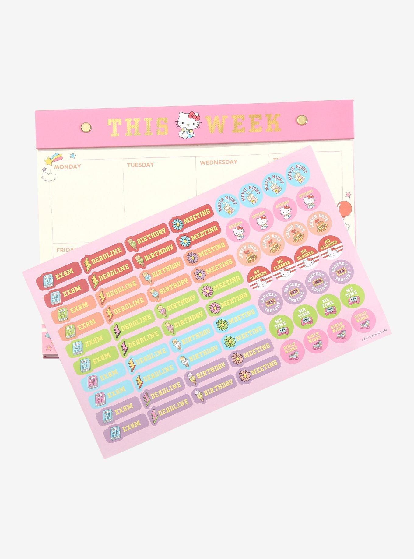 Sanrio Hello Kitty Weekly Deskpad & Sticker Set, , alternate