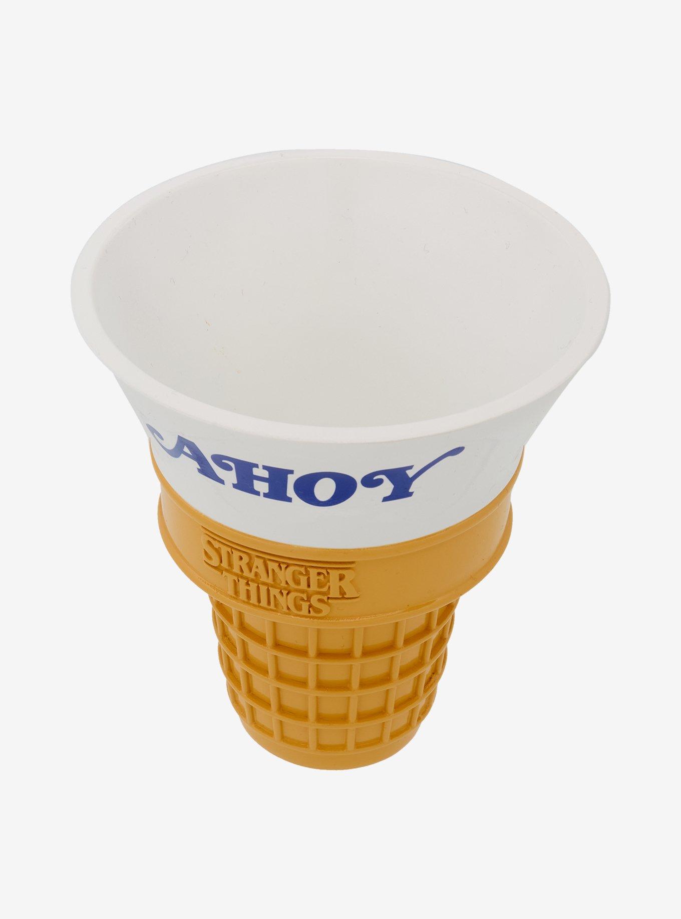 Stranger Things Scoops Ahoy Ice Cream Cone Bath Tumbler