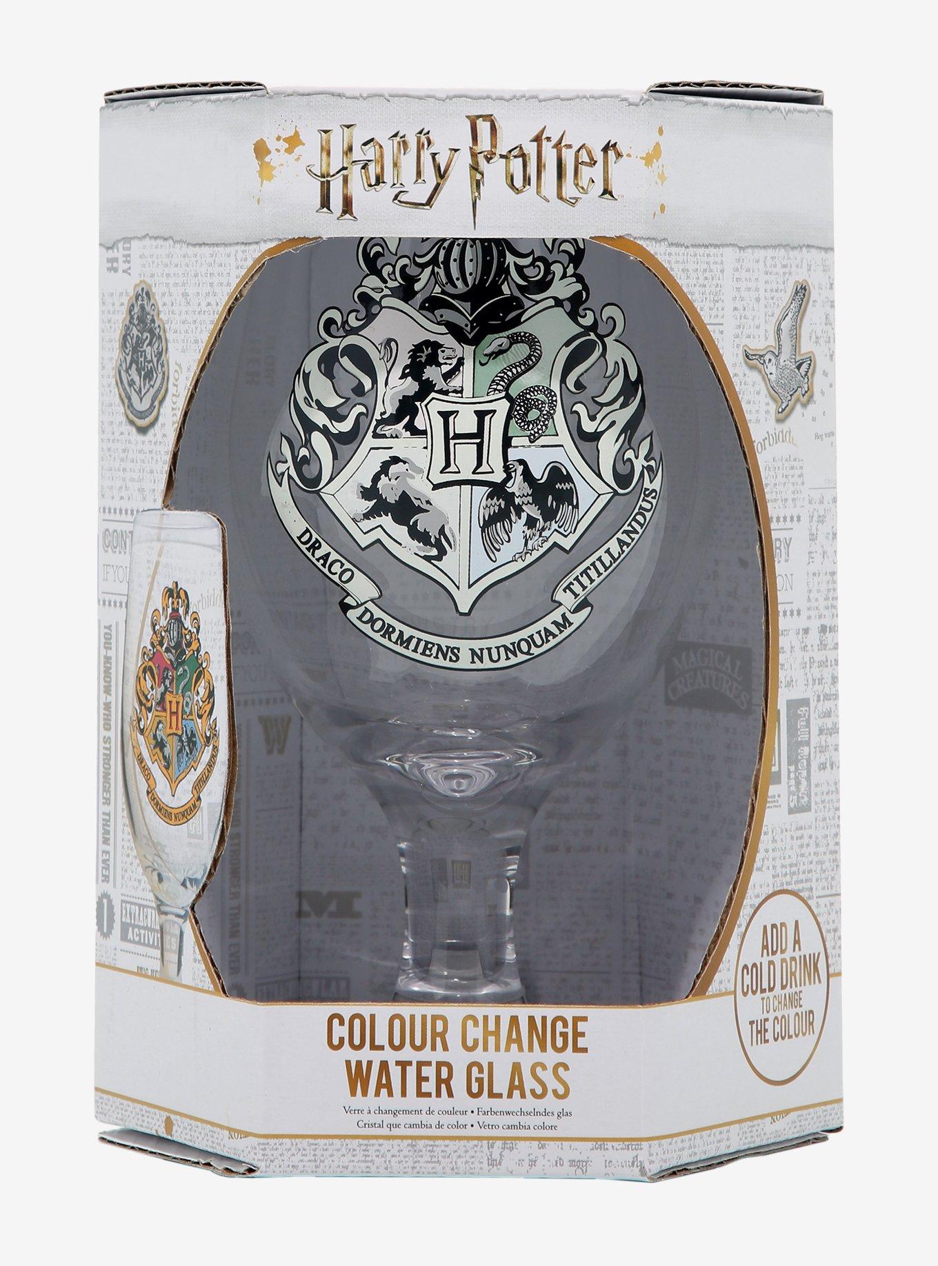 Harry Potter Hogwarts Crest Color Changing Glass, , alternate