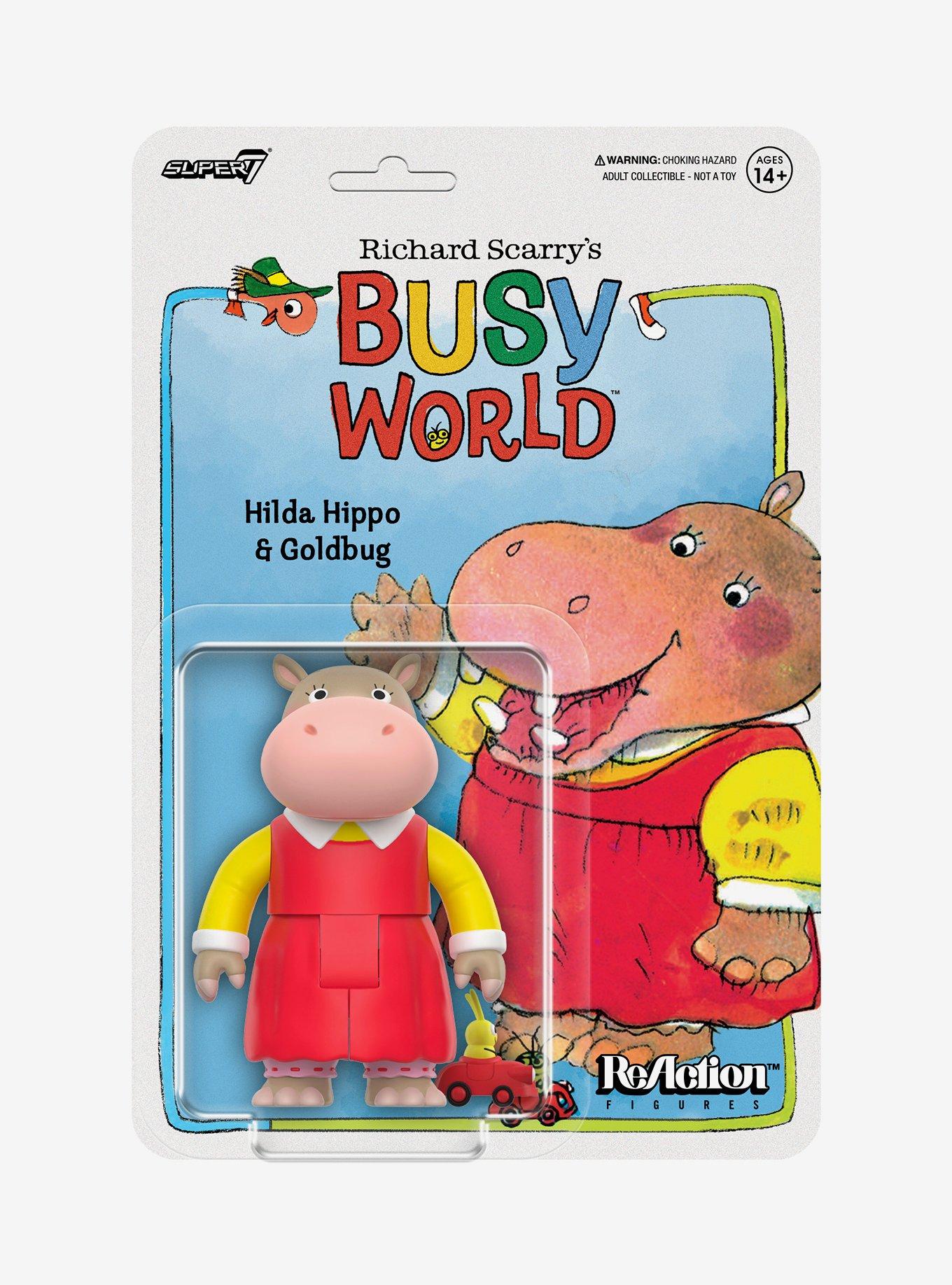 Super7 ReAction Richard Scarry's Busy World Hilda Hippo & Goldbug Figure Set, , alternate