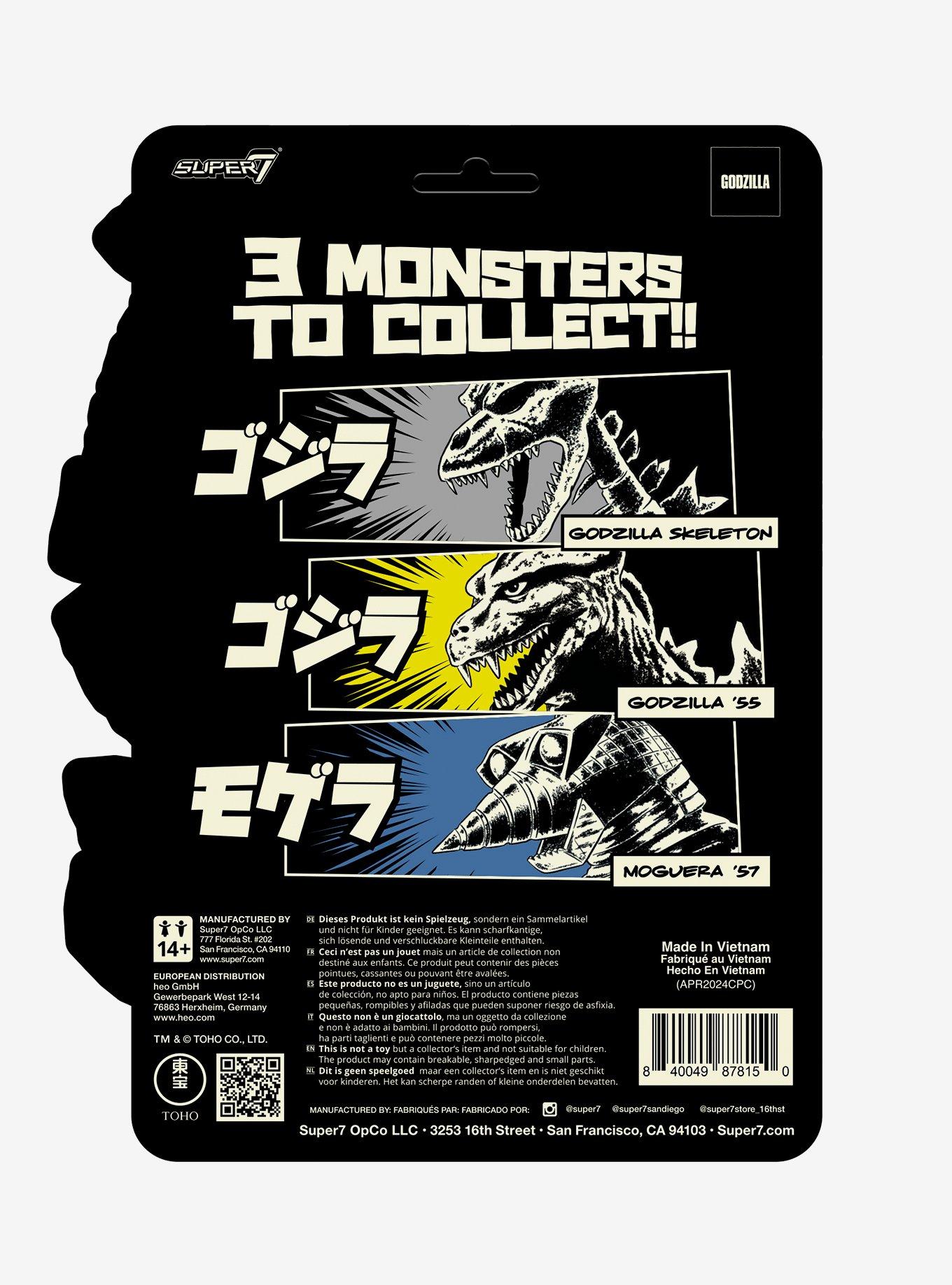 Super7 Godzilla ReAction Godzilla Skeleton Glow-in-the-Dark Figure, , alternate