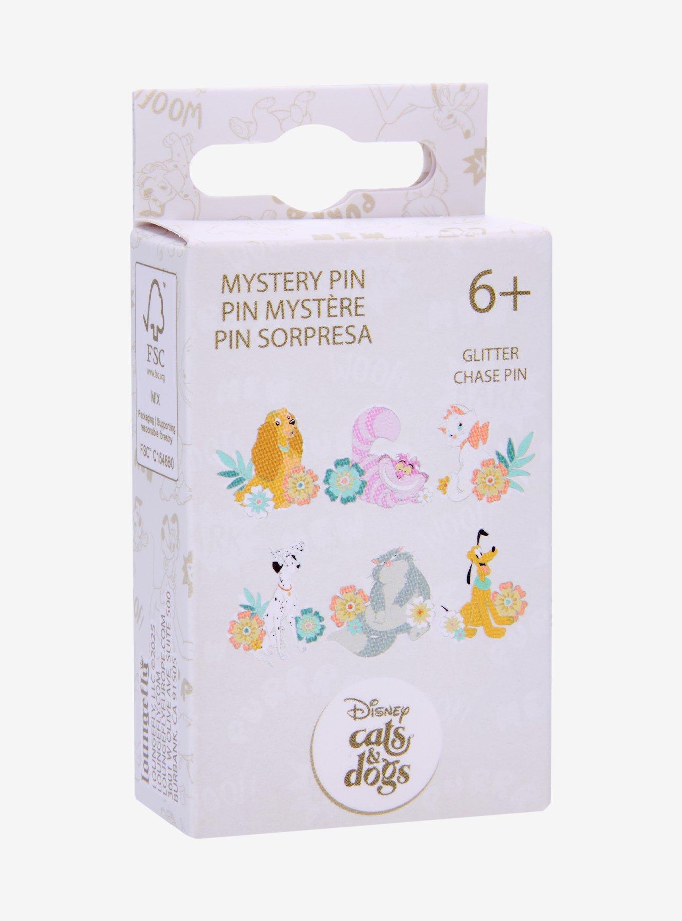 Loungefly Disney Cats & Dogs Floral Blind Box Enamel Pin, , hi-res