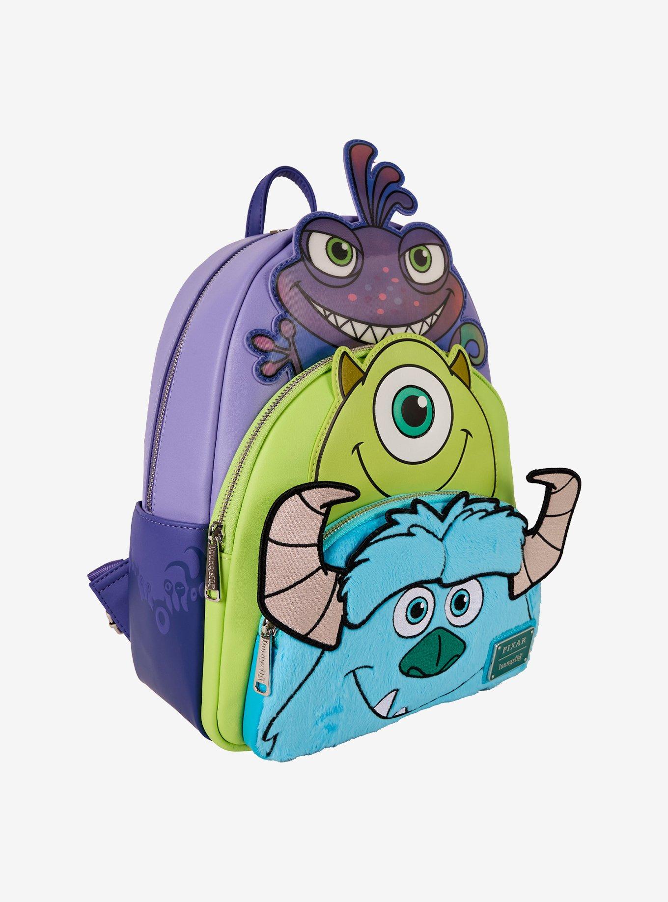 Loungefly Disney Pixar Monsters, Inc. Sulley Mike & Randall Triple Pocket Mini Backpack, , alternate
