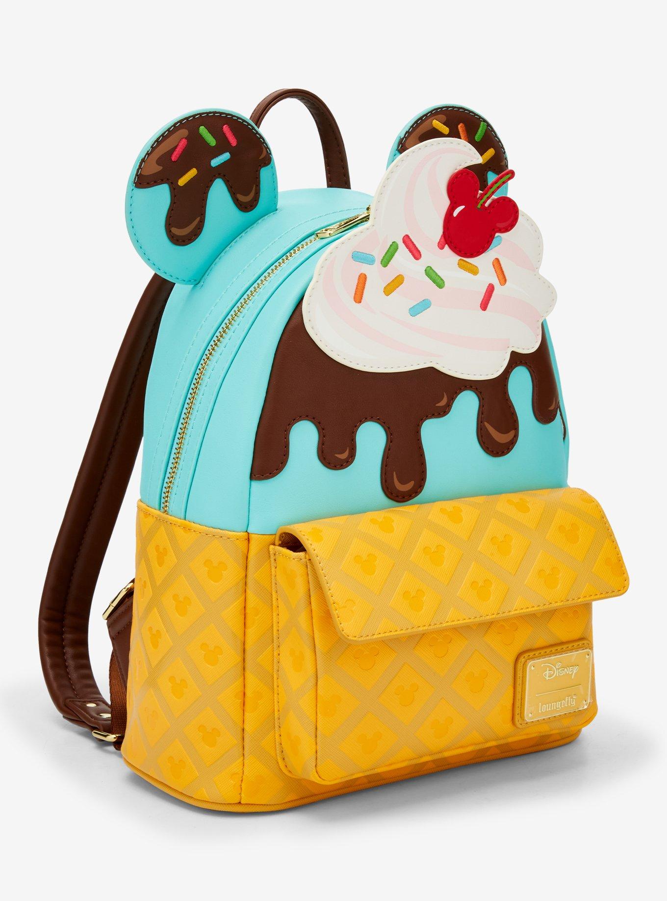 Loungefly Disney Mickey Mouse Ice Cream Cone Figural Mini Backpack, , hi-res