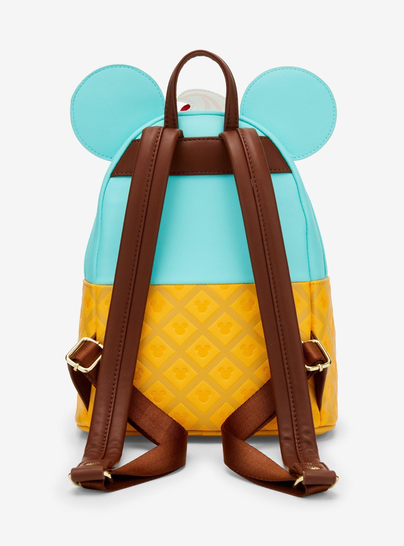 Loungefly Disney Mickey Mouse Ice Cream Cone Figural Mini Backpack, , alternate